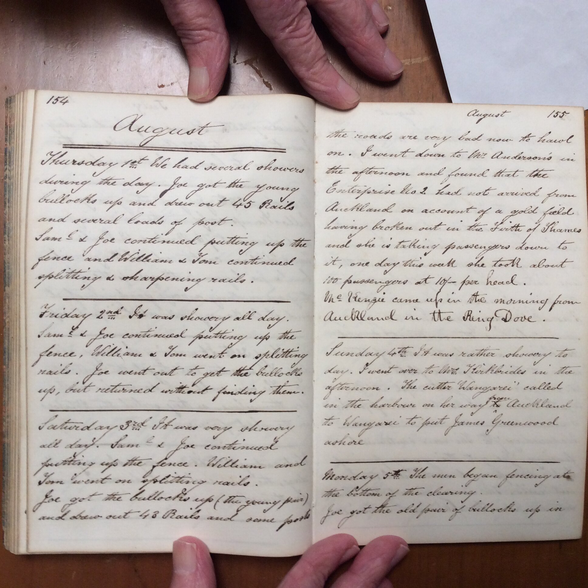 Original CS Clarke diary page