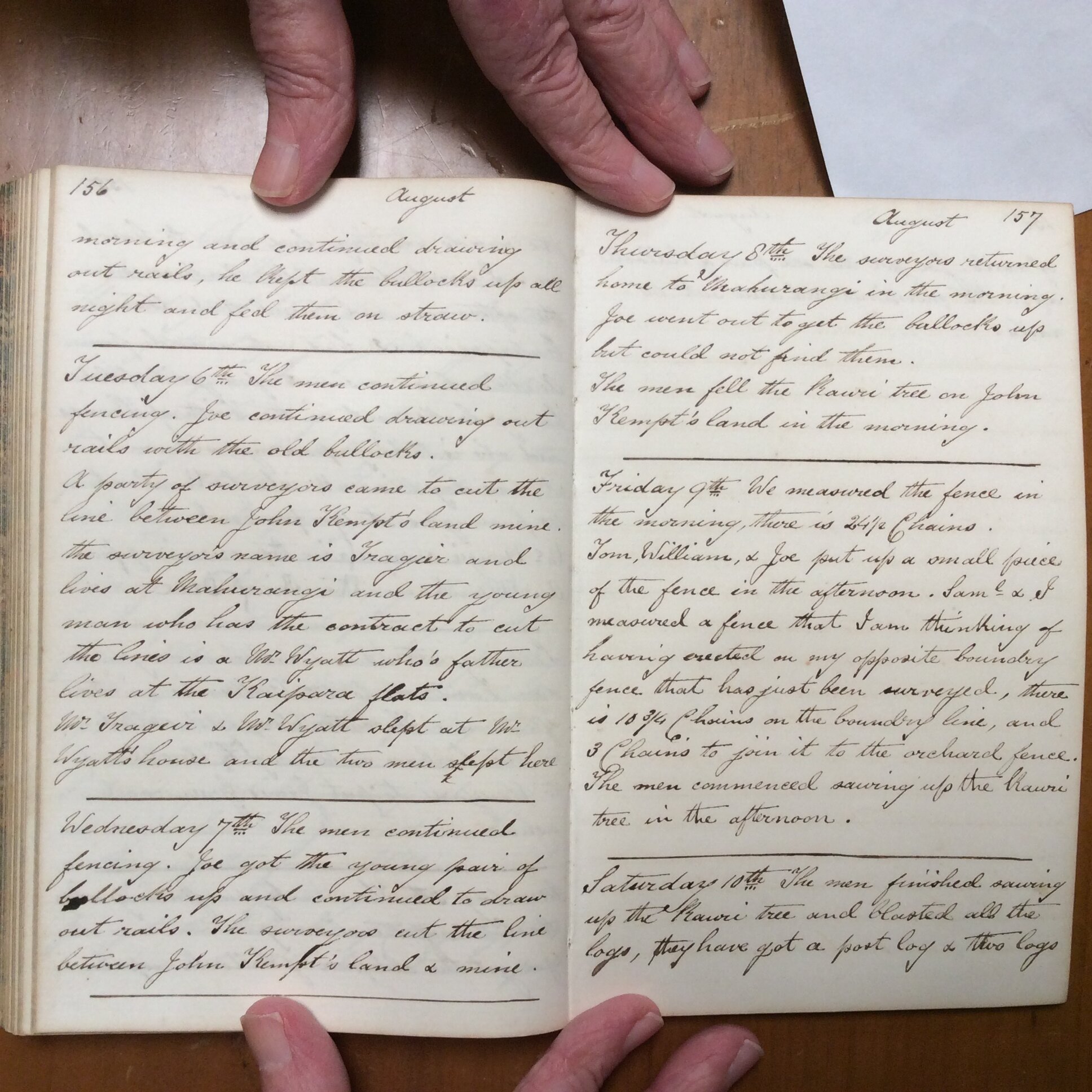 Original CS Clarke diary page