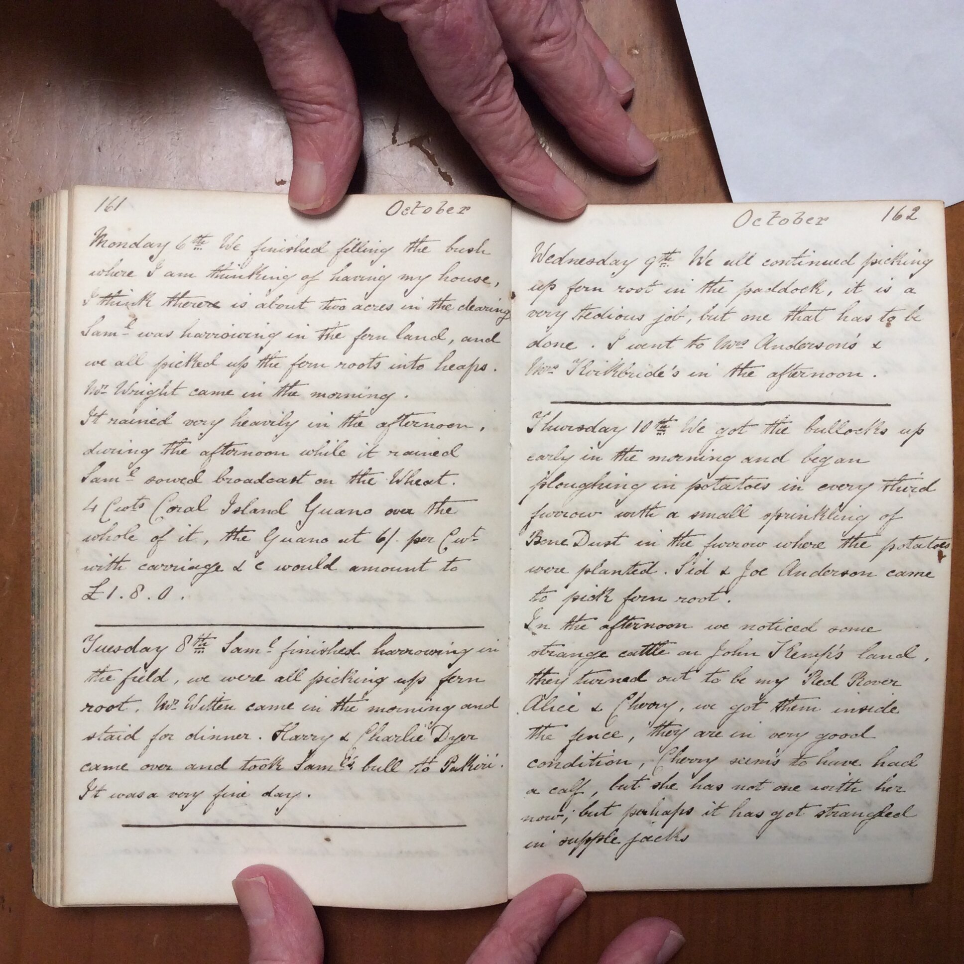 Original CS Clarke diary page