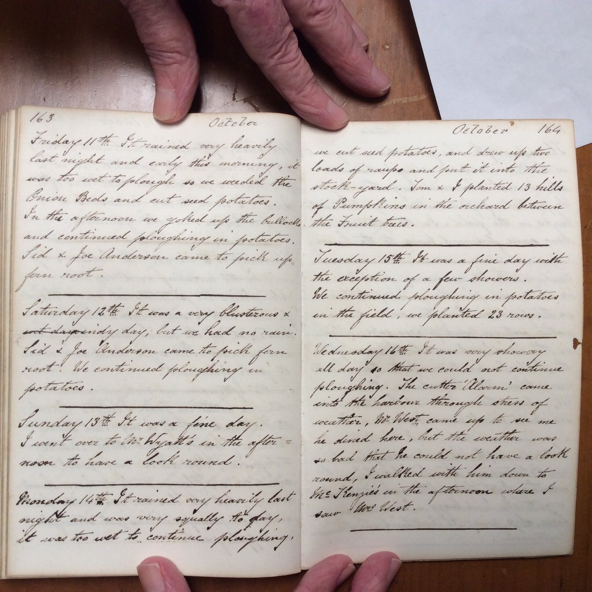 Original CS Clarke diary page