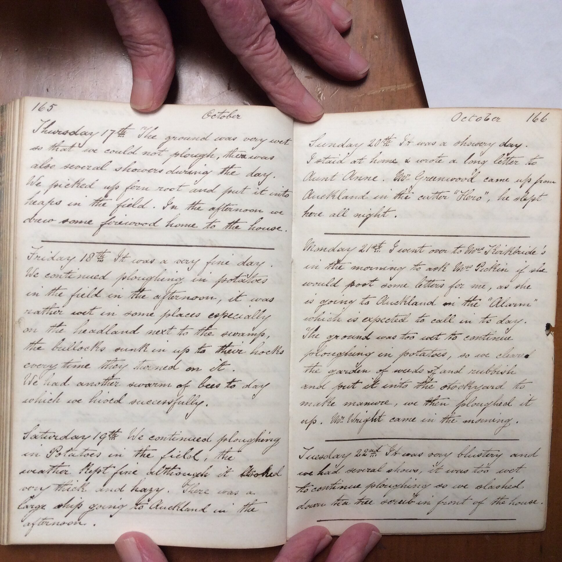 Original CS Clarke diary page