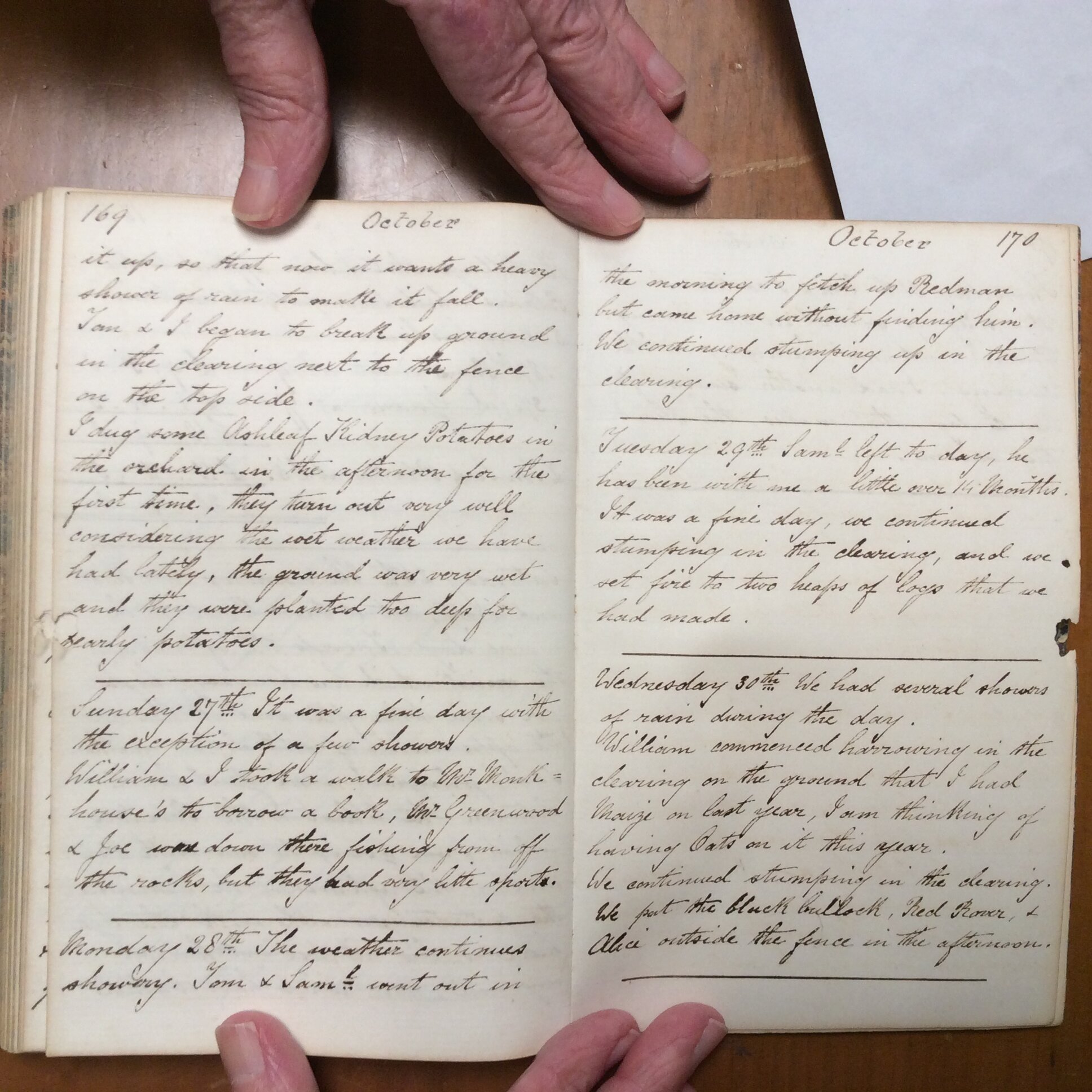 Original CS Clarke diary page