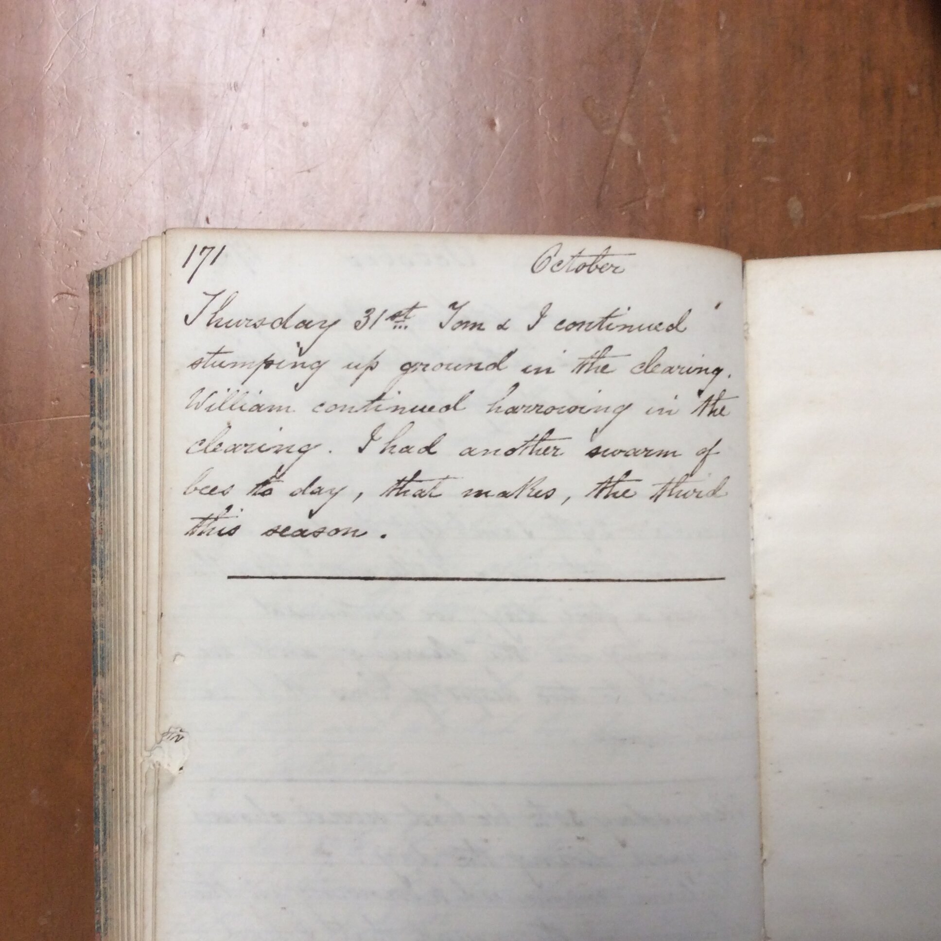 Original CS Clarke diary page