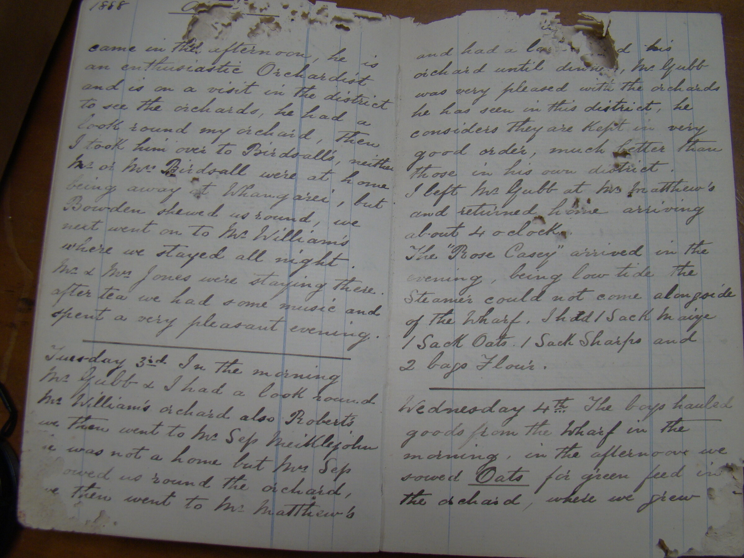 Original CS Clarke diary page