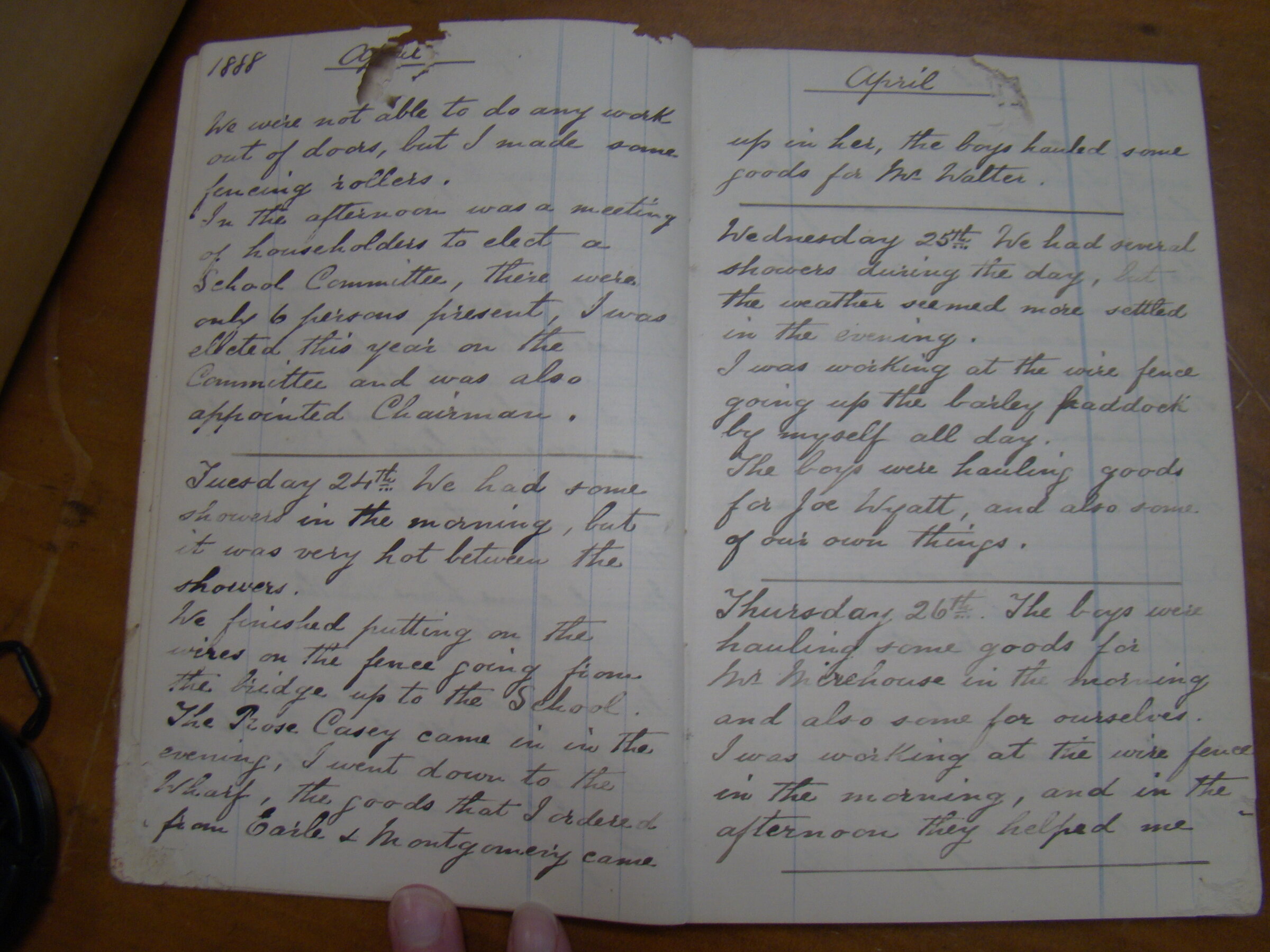 Original CS Clarke diary page