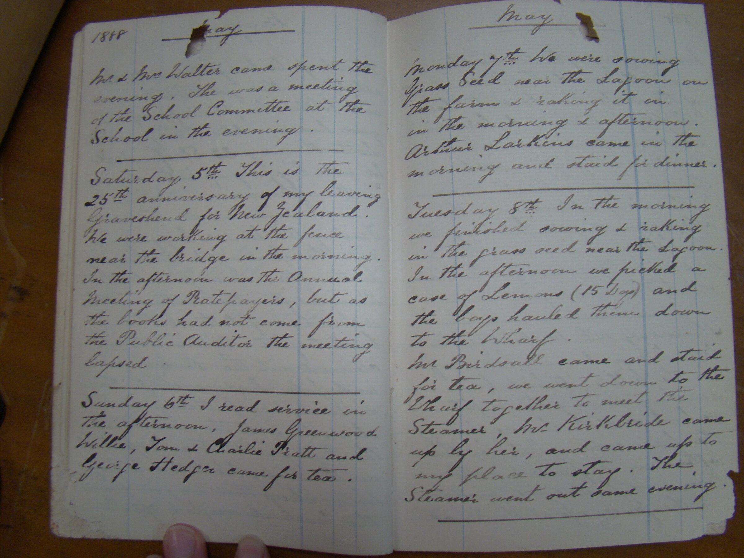 Original CS Clarke diary page