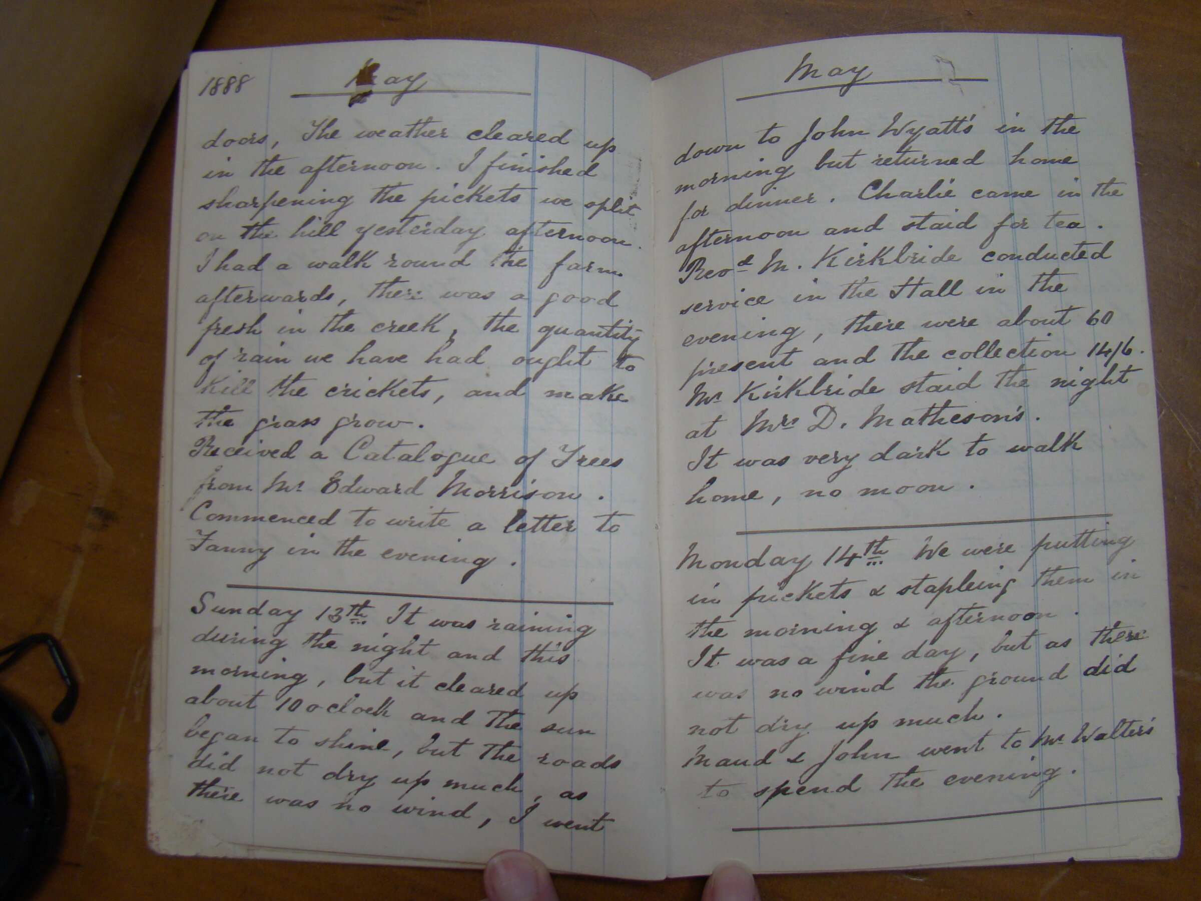 Original CS Clarke diary page