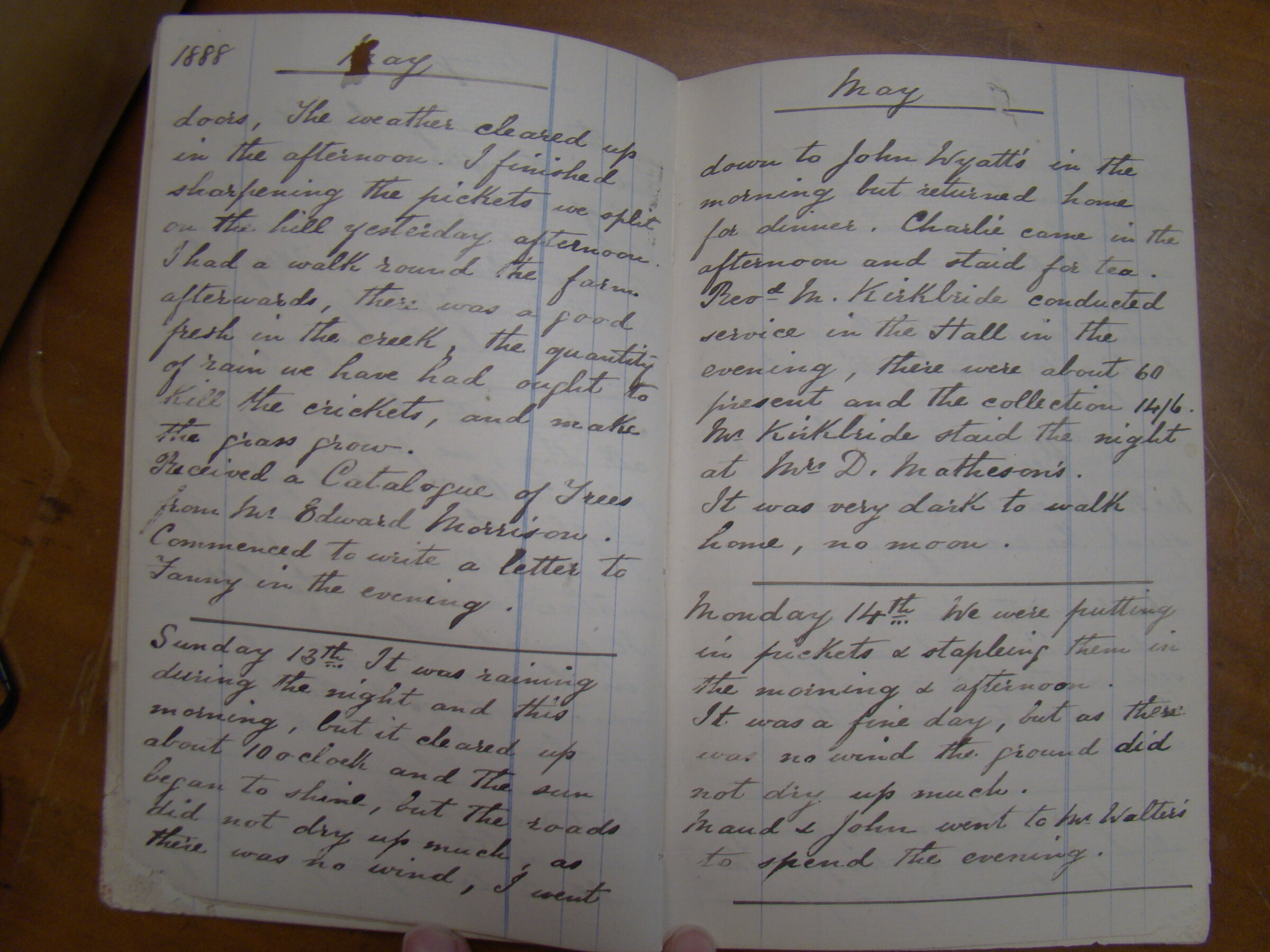 Original CS Clarke diary page