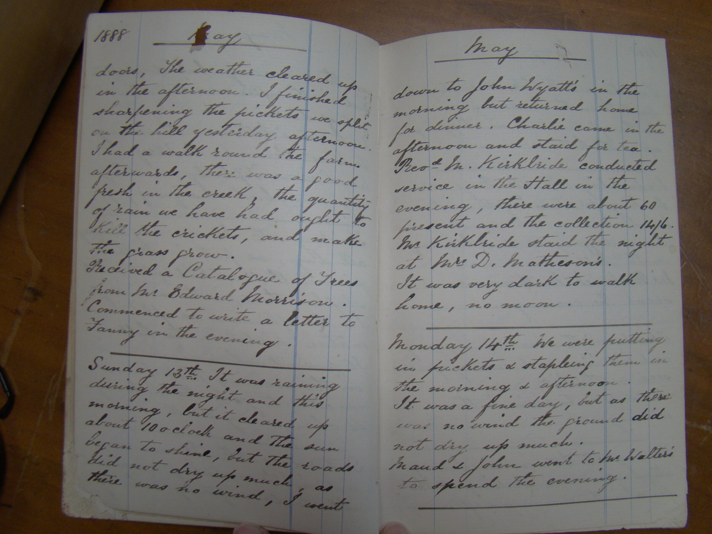 Original CS Clarke diary page