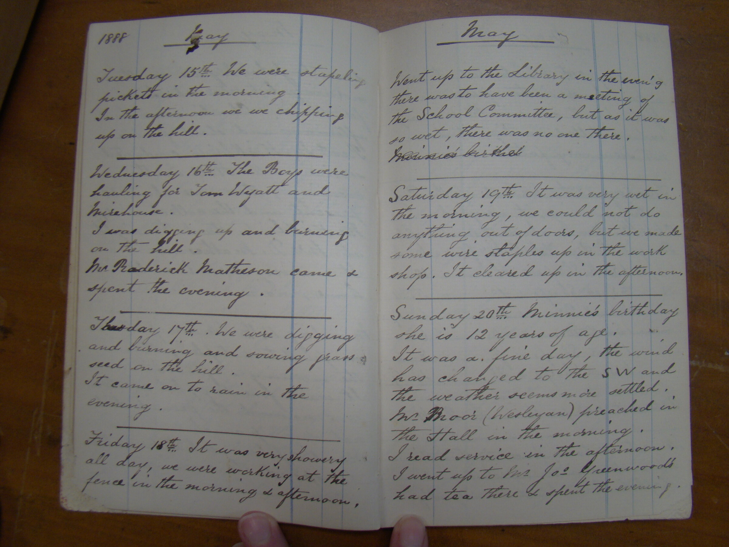 Original CS Clarke diary page