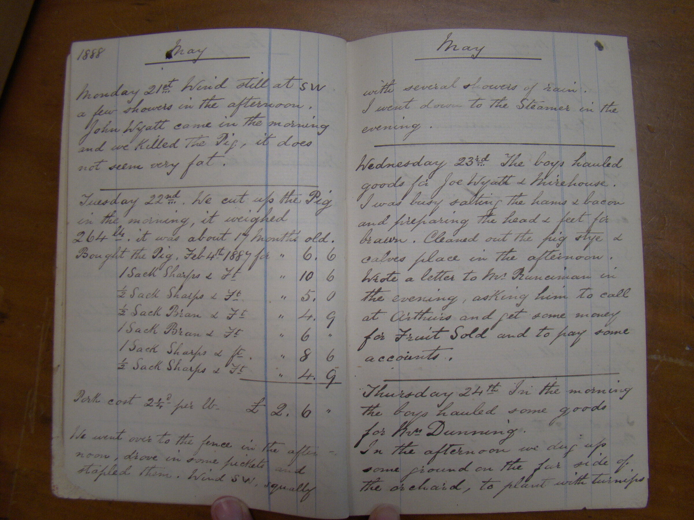 Original CS Clarke diary page