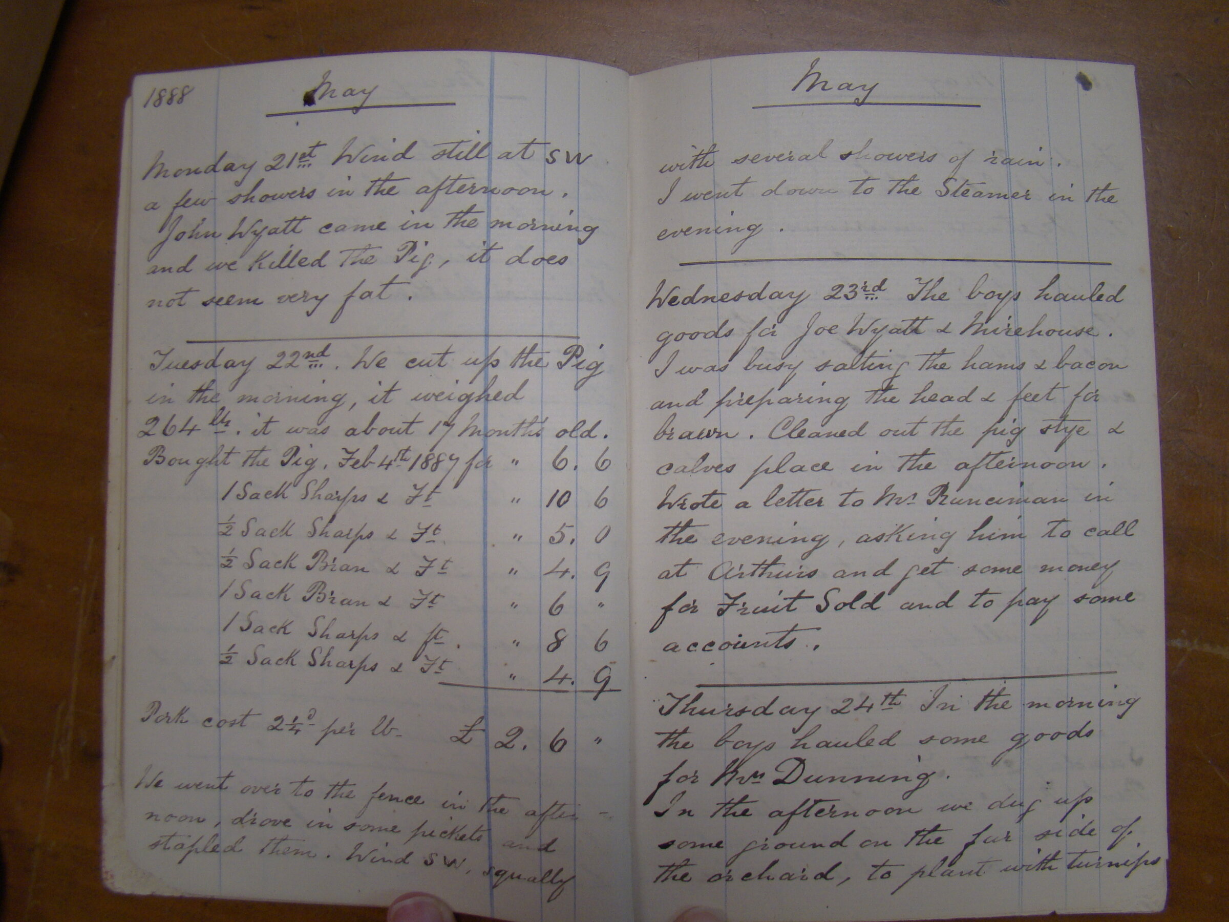 Original CS Clarke diary page