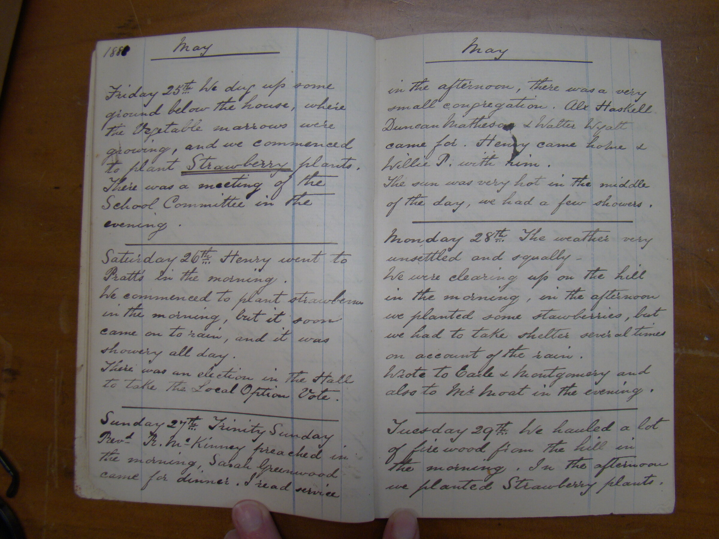 Original CS Clarke diary page