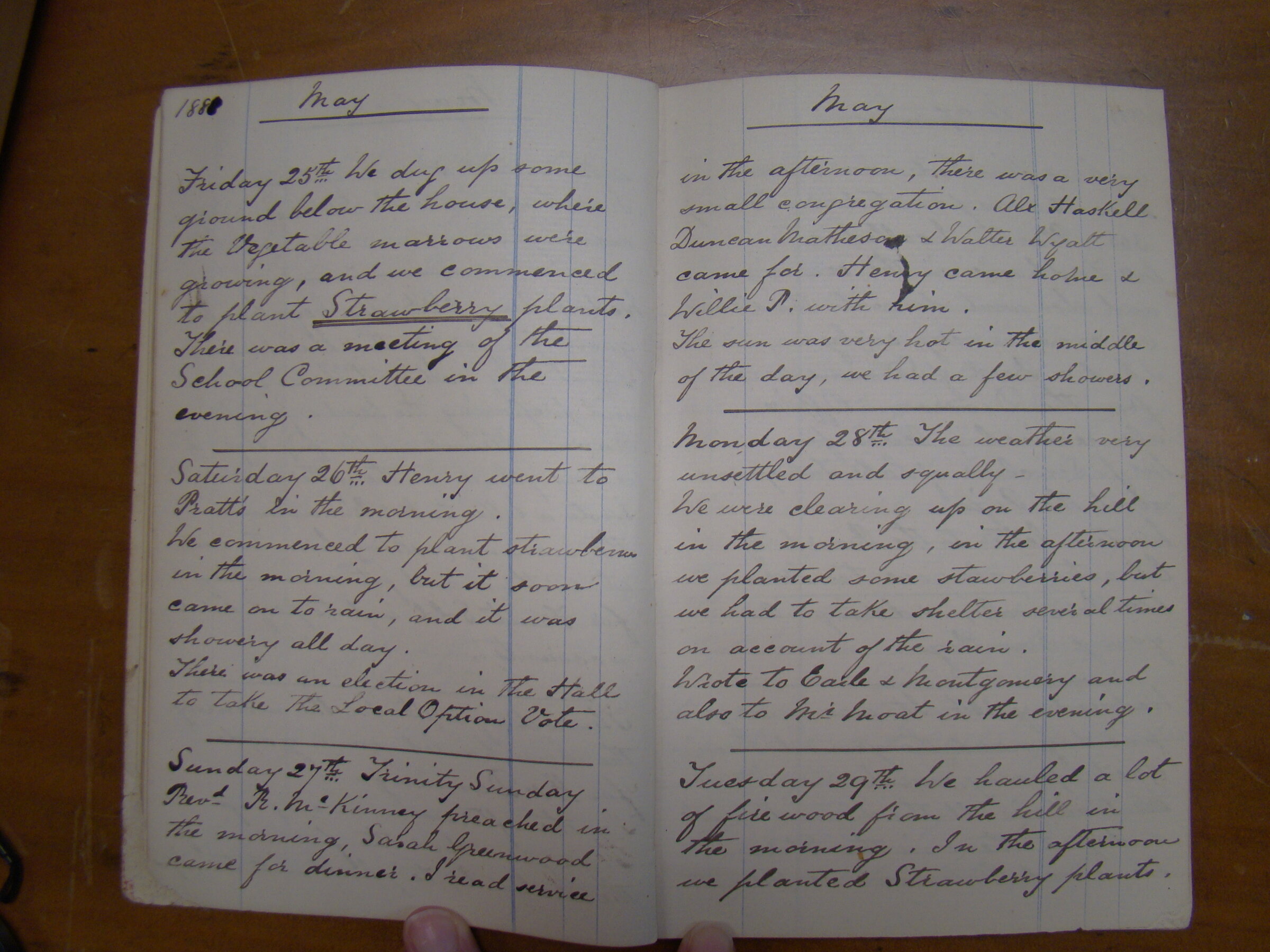 Original CS Clarke diary page