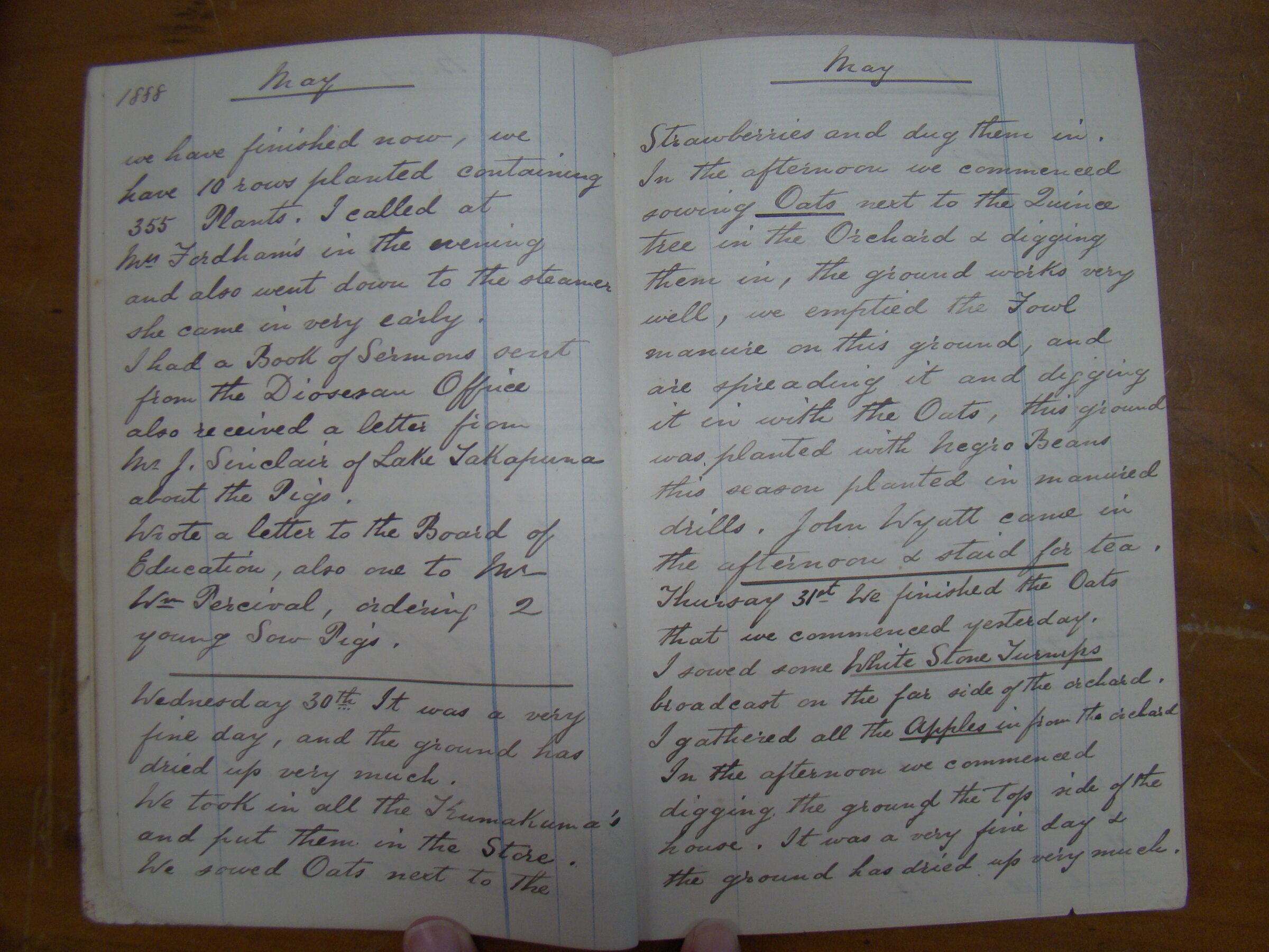 Original CS Clarke diary page