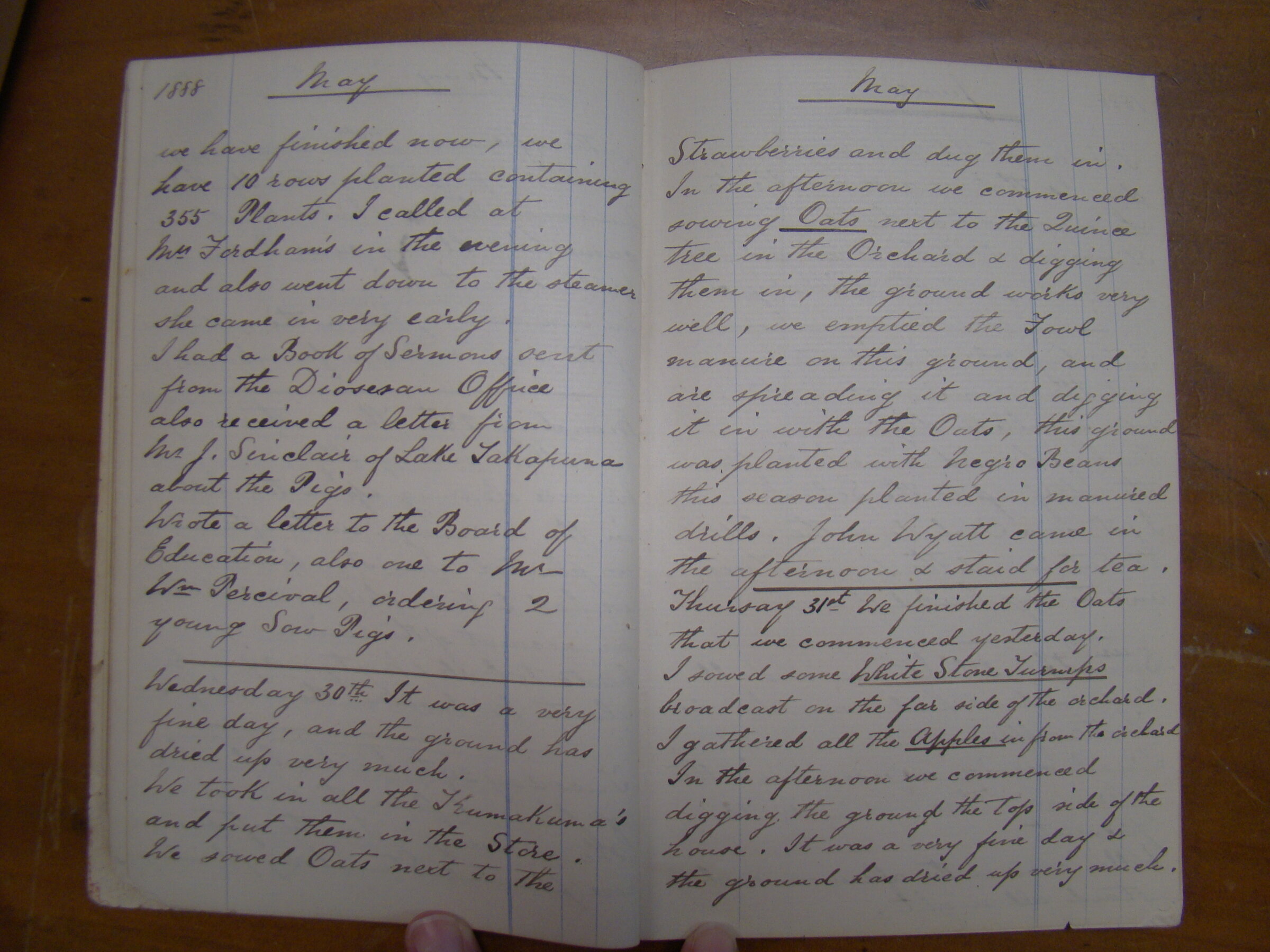 Original CS Clarke diary page