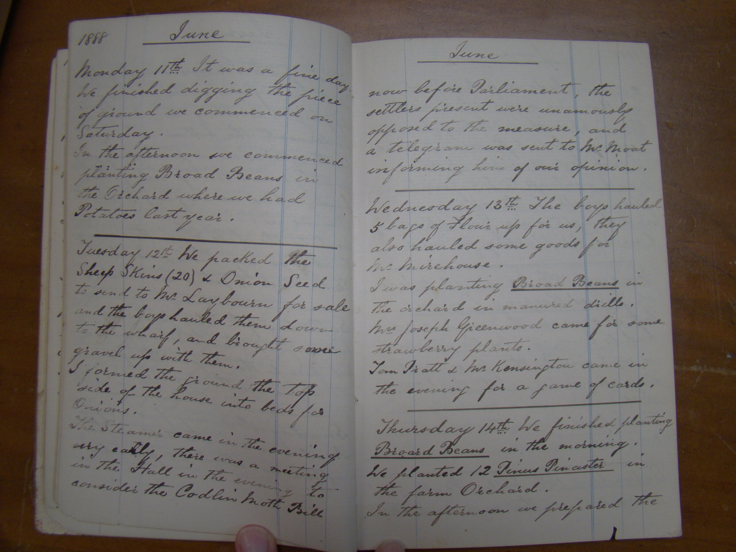 Original CS Clarke diary page