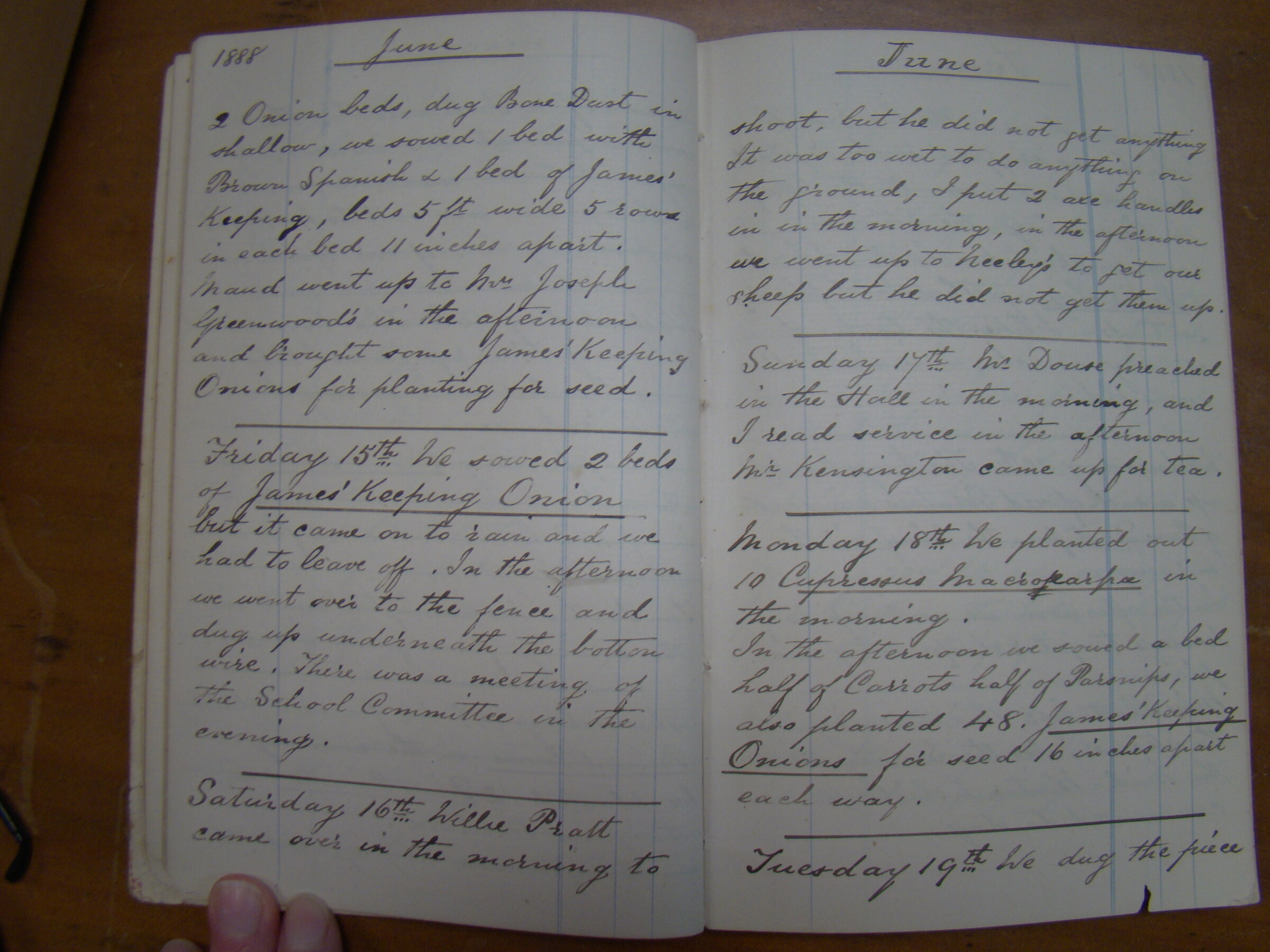 Original CS Clarke diary page