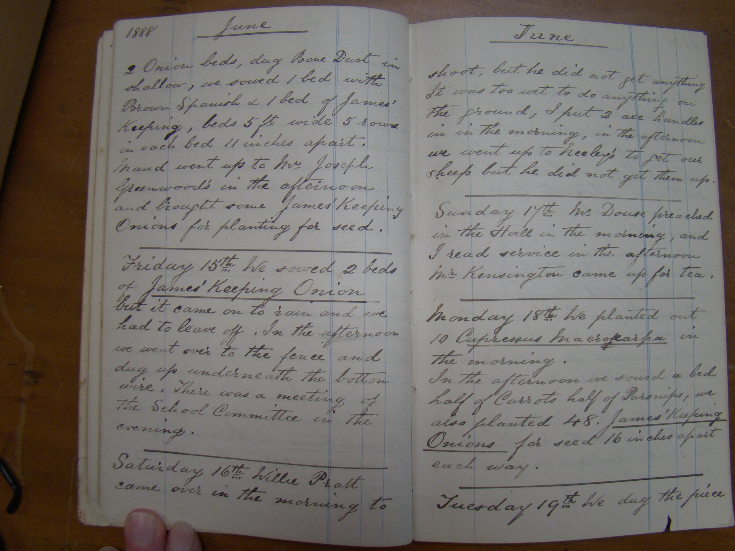 Original CS Clarke diary page