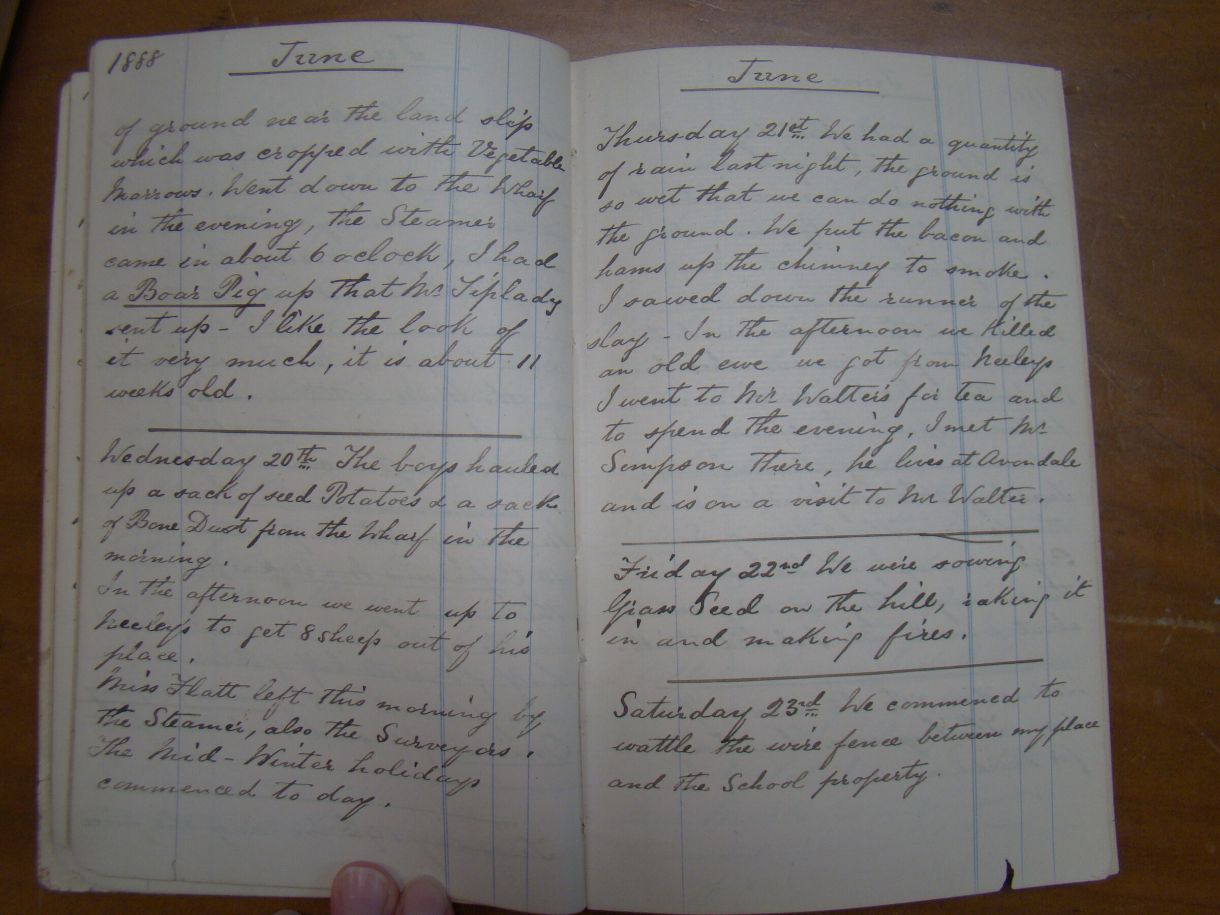 Original CS Clarke diary page