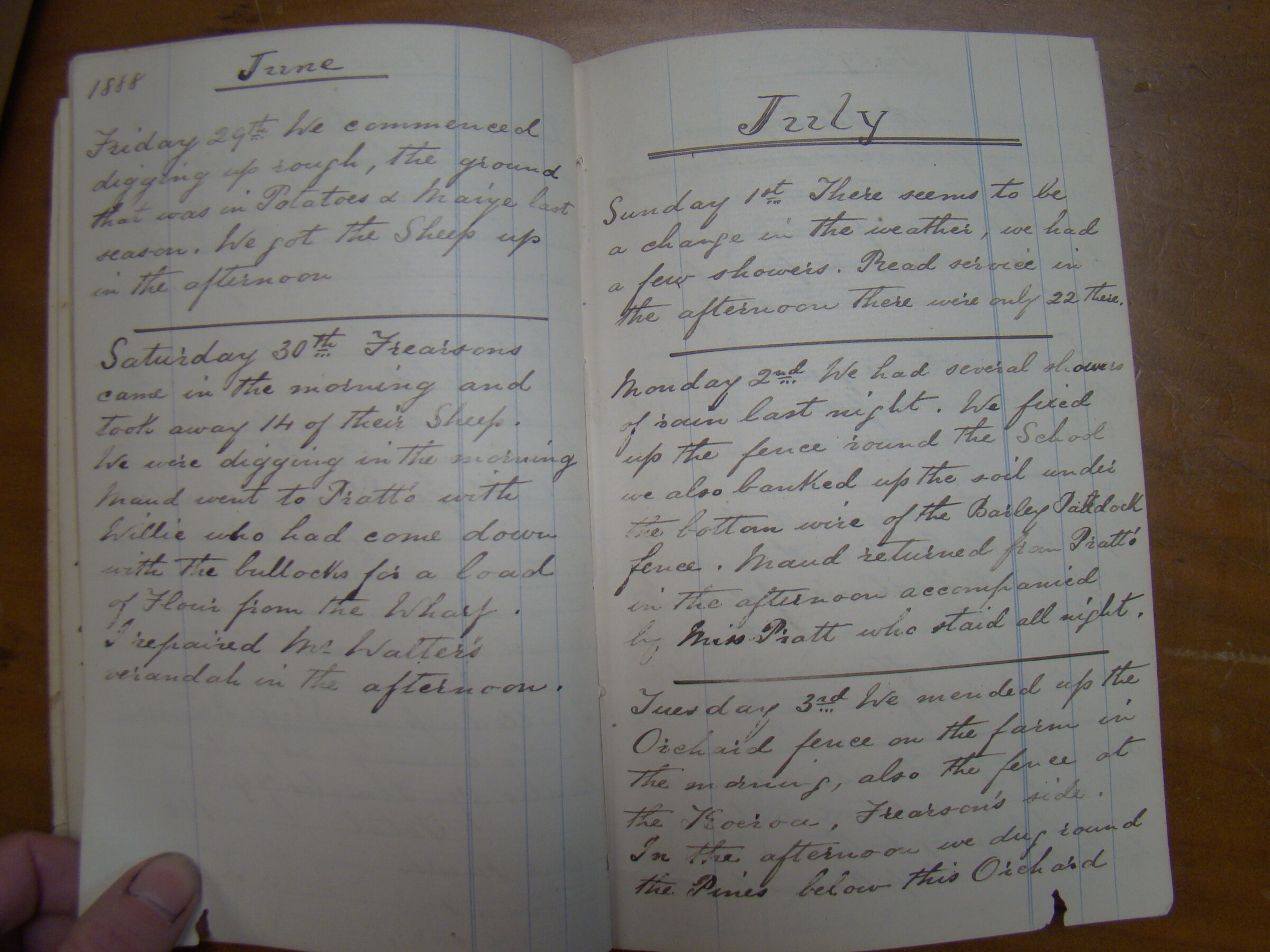 Original CS Clarke diary page