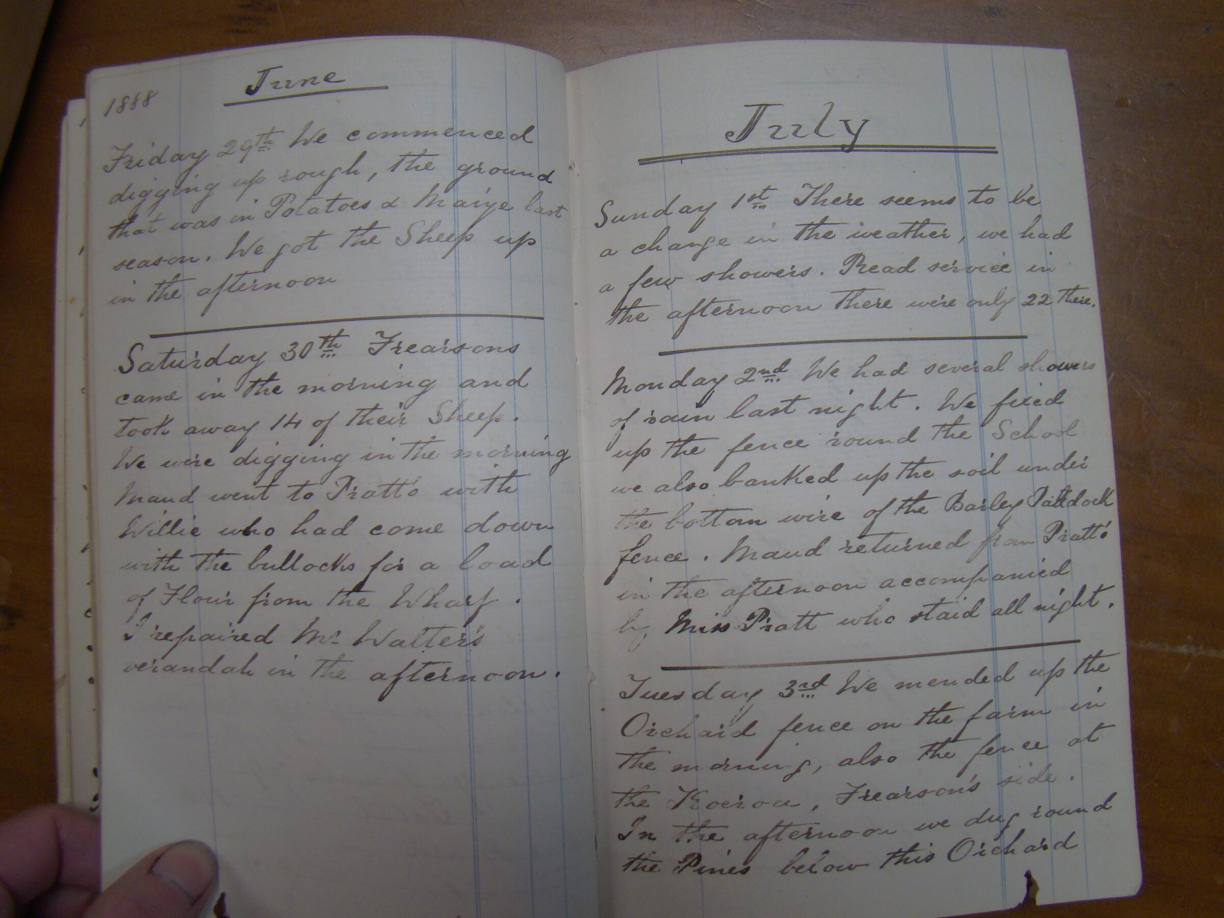 Original CS Clarke diary page