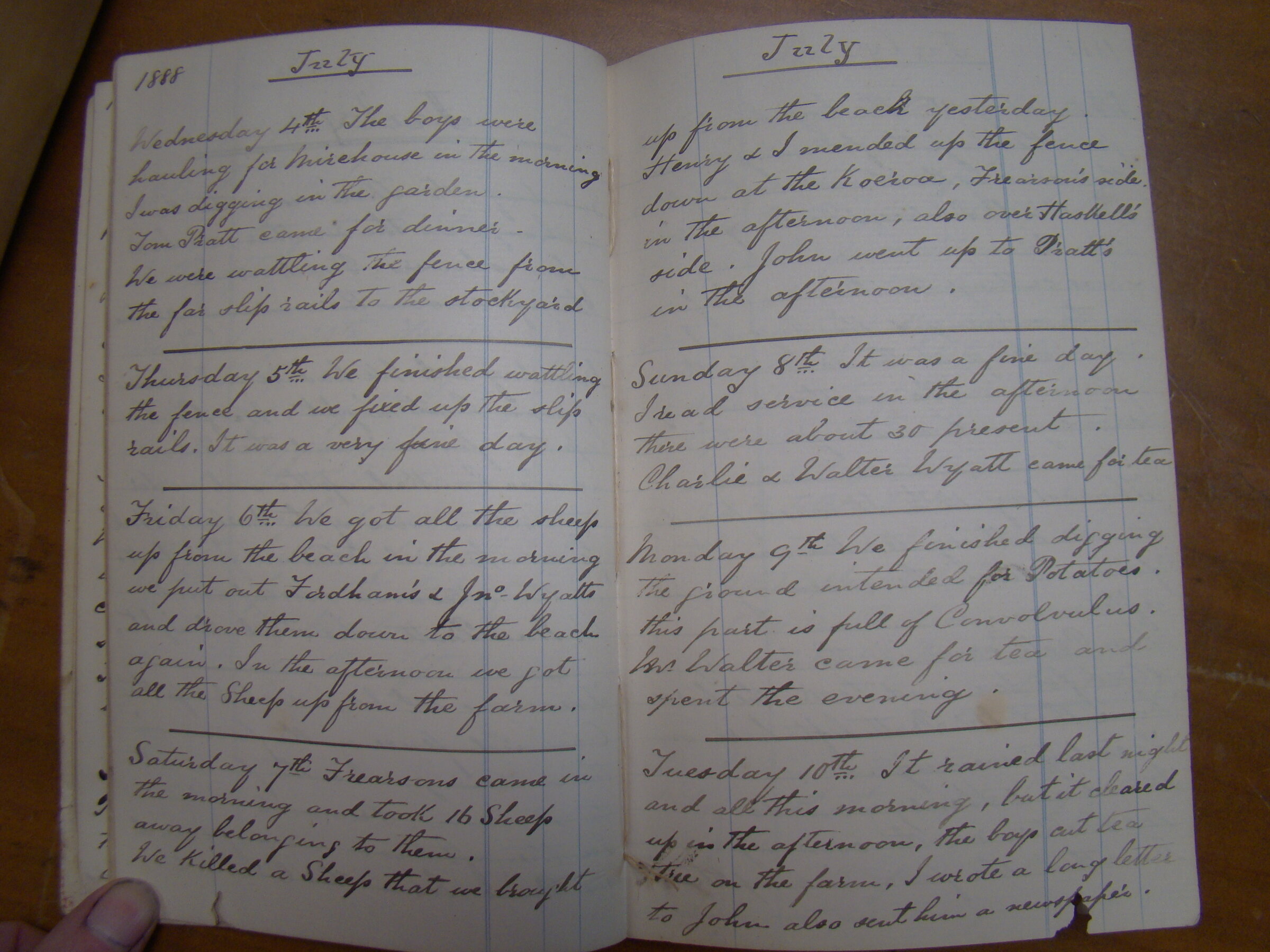 Original CS Clarke diary page