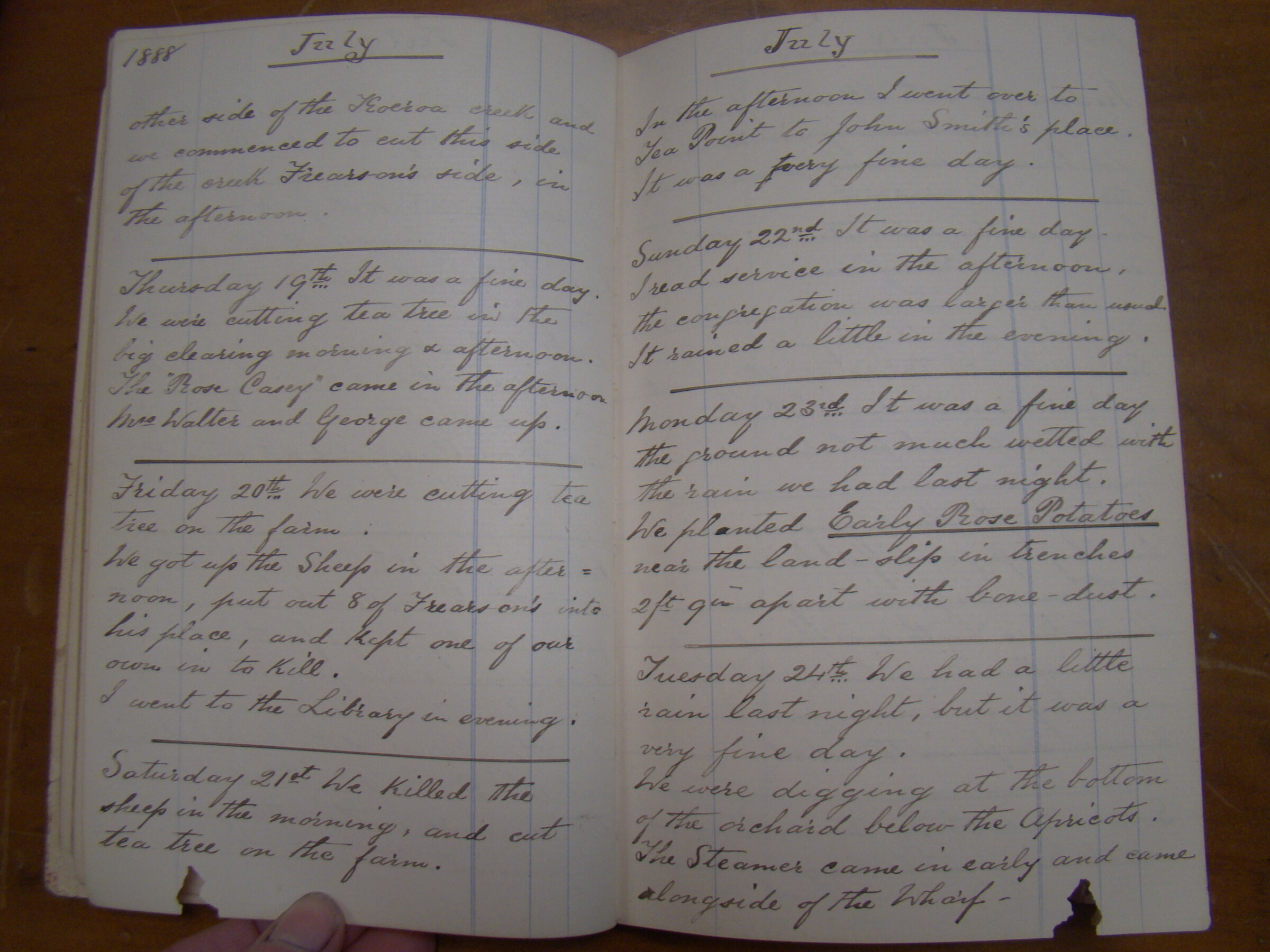 Original CS Clarke diary page