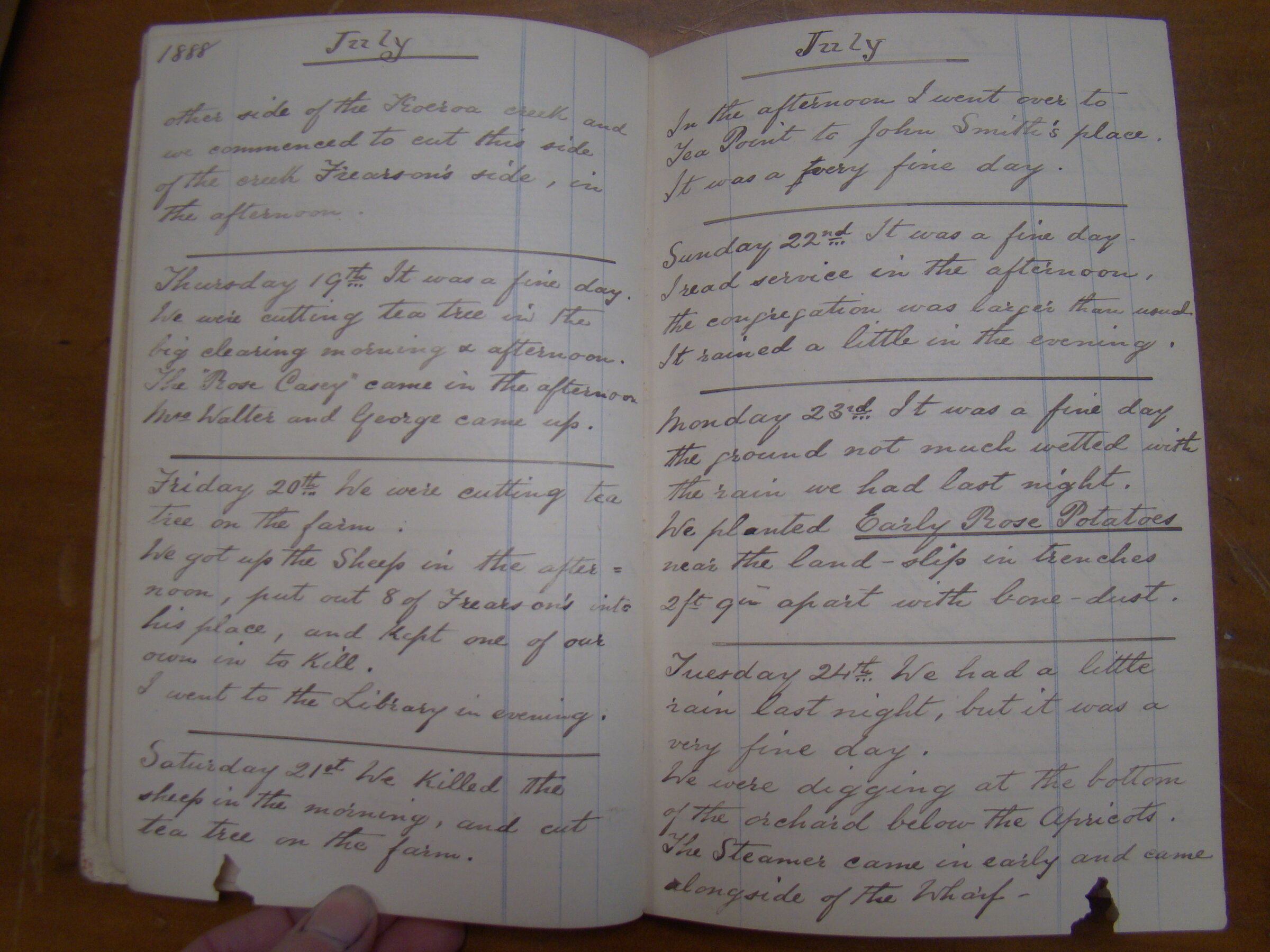 Original CS Clarke diary page