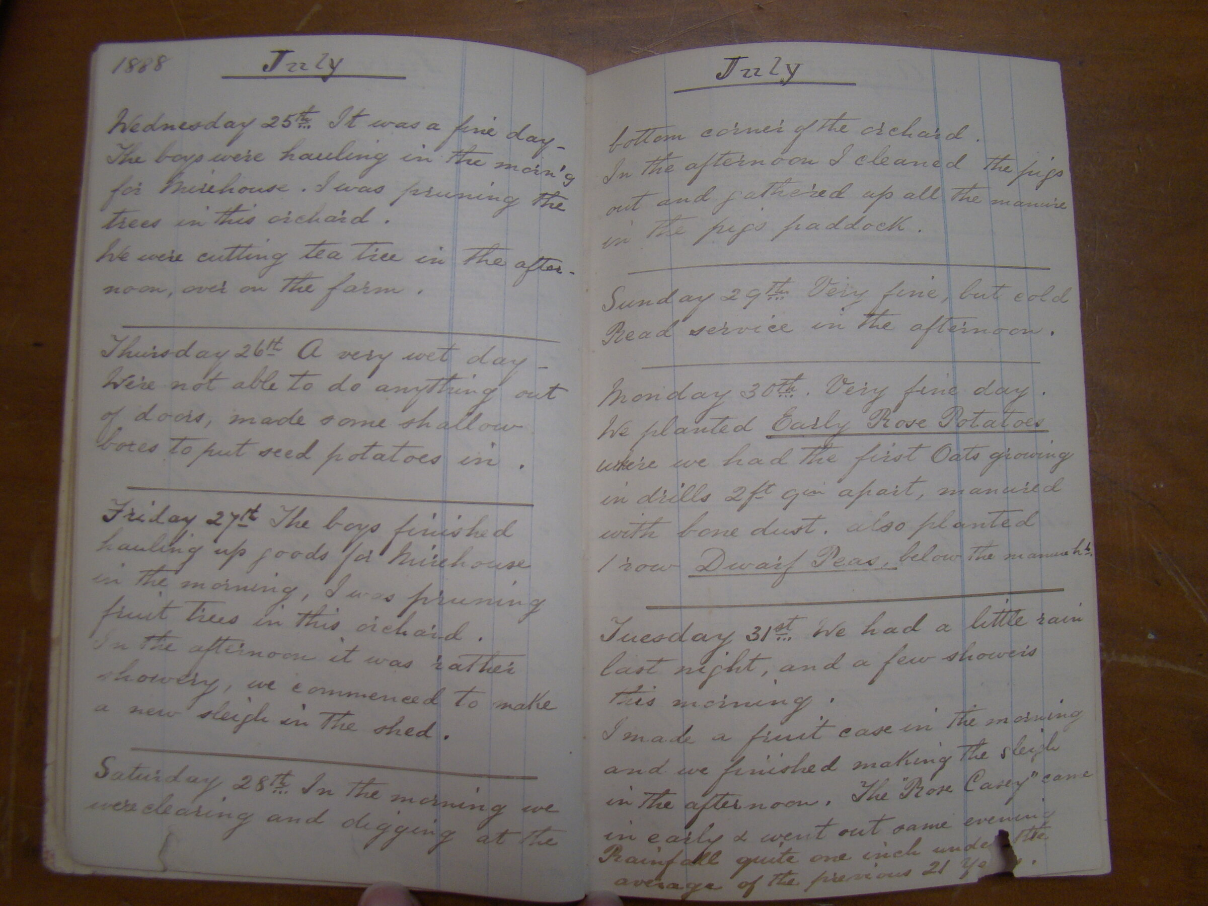 Original CS Clarke diary page