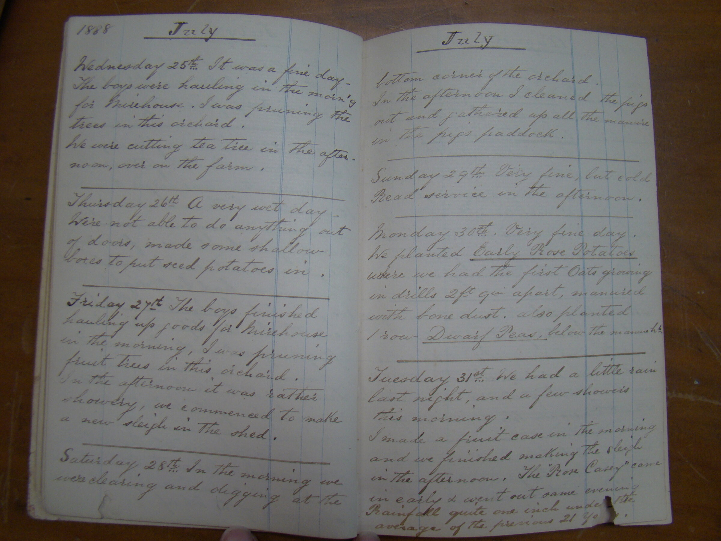 Original CS Clarke diary page