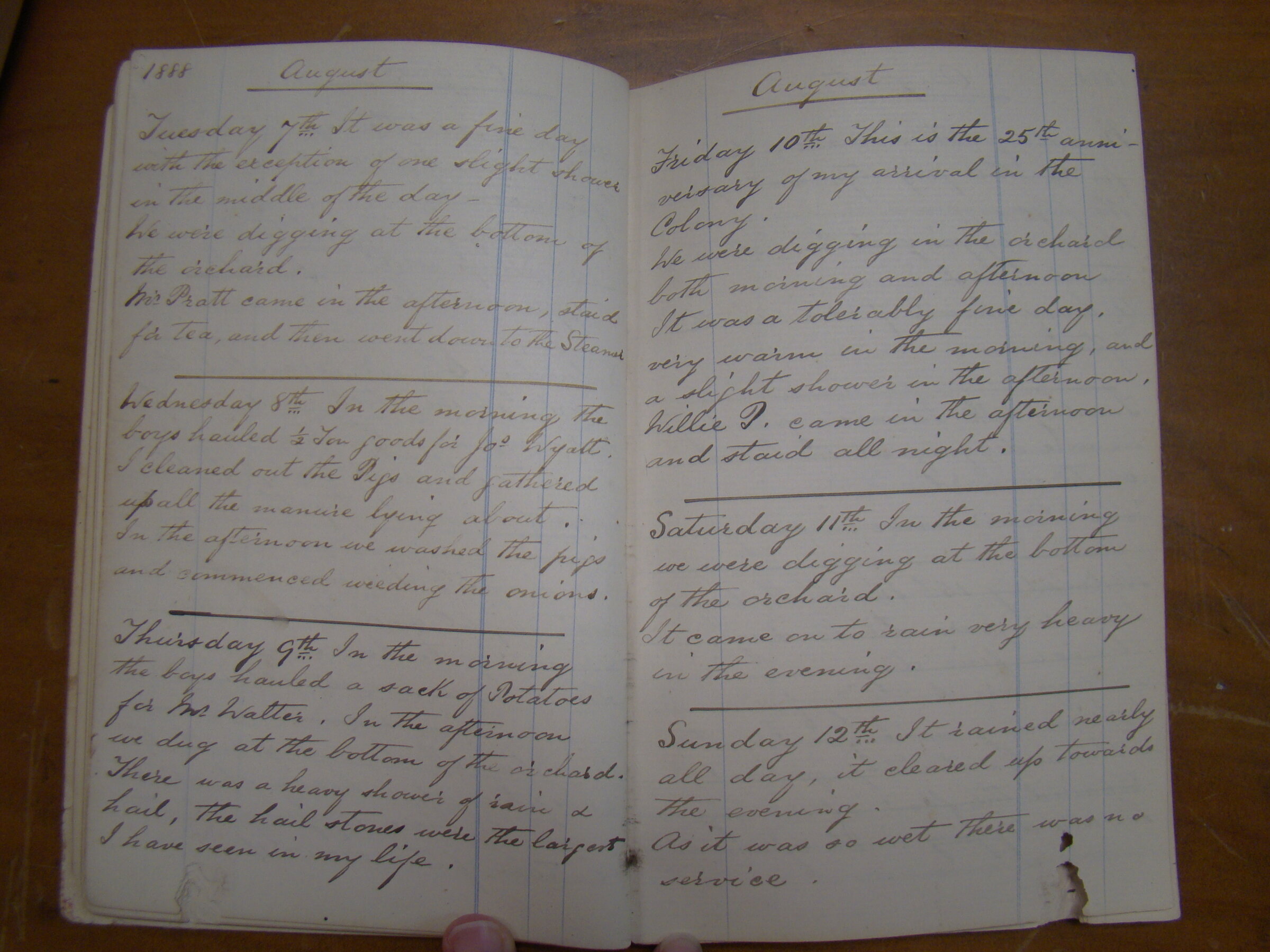 Original CS Clarke diary page