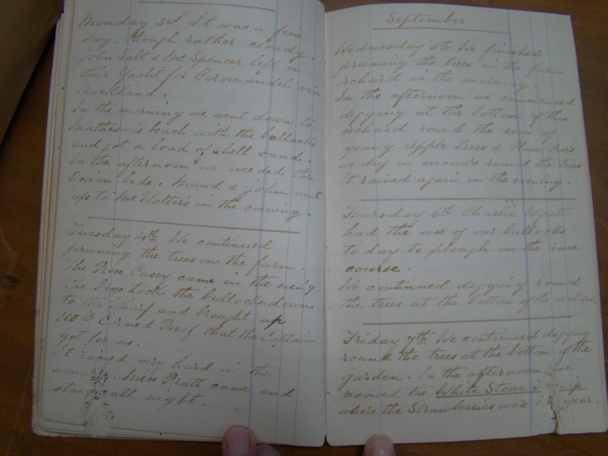 Original CS Clarke diary page