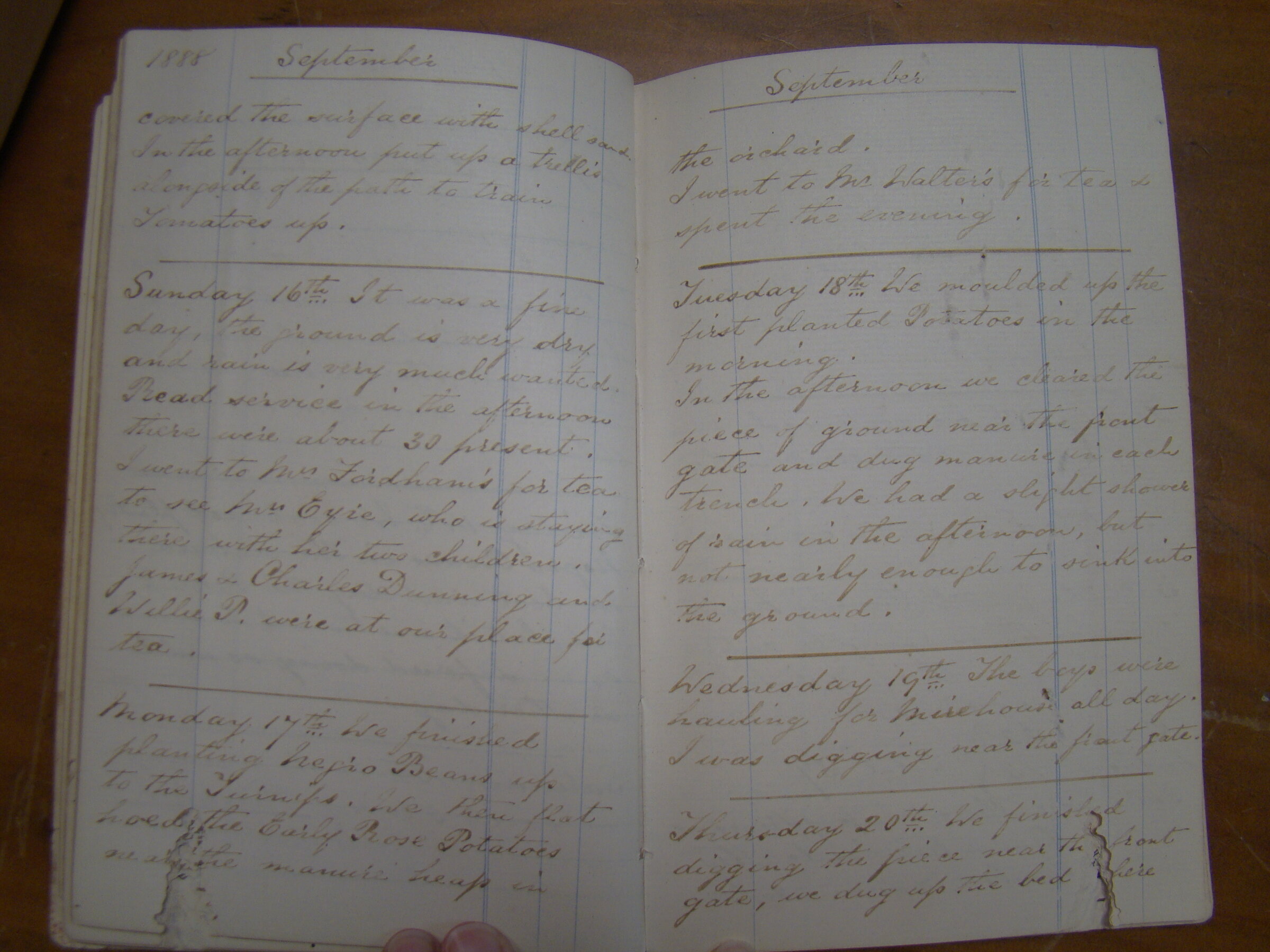 Original CS Clarke diary page