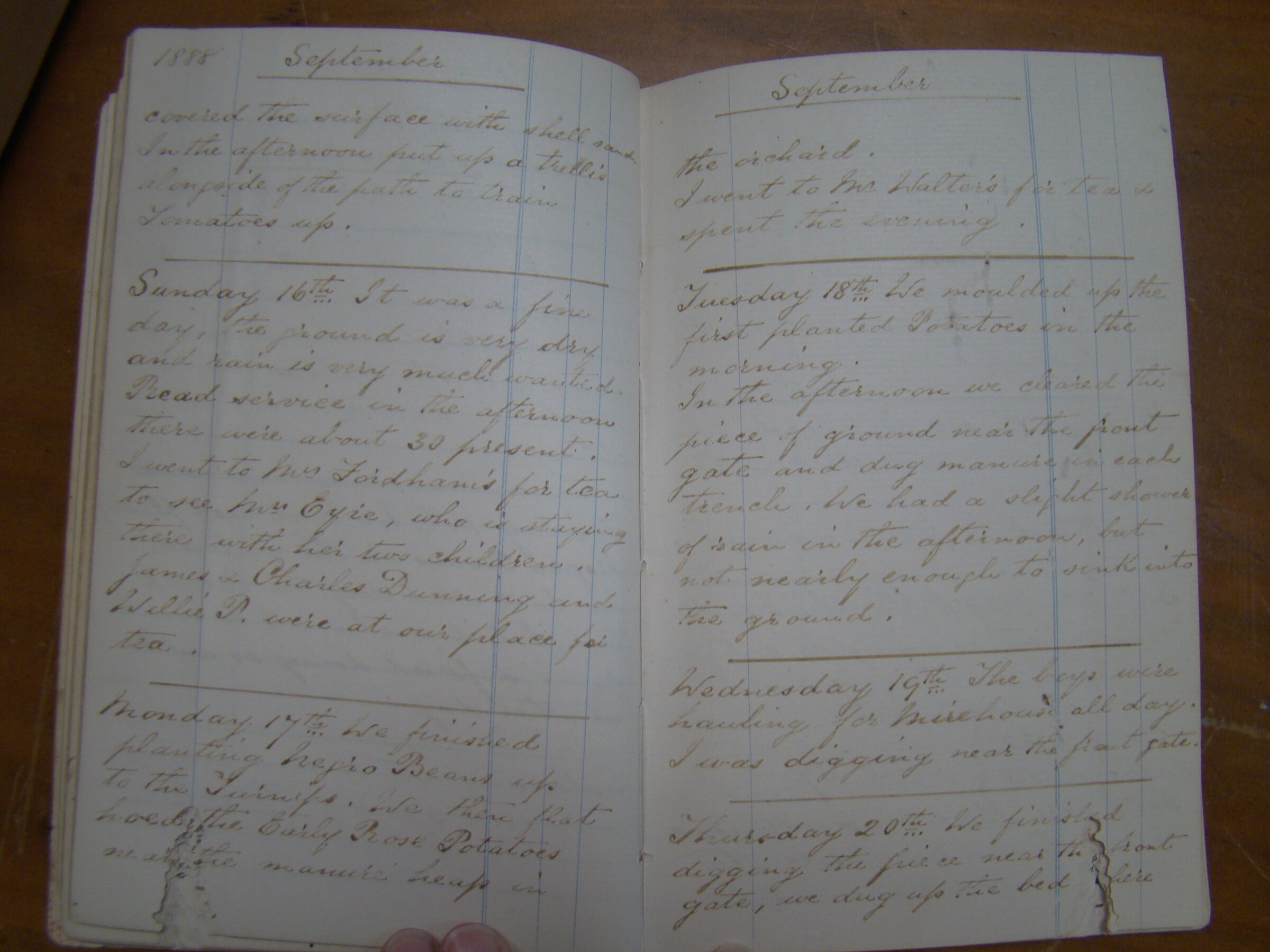 Original CS Clarke diary page