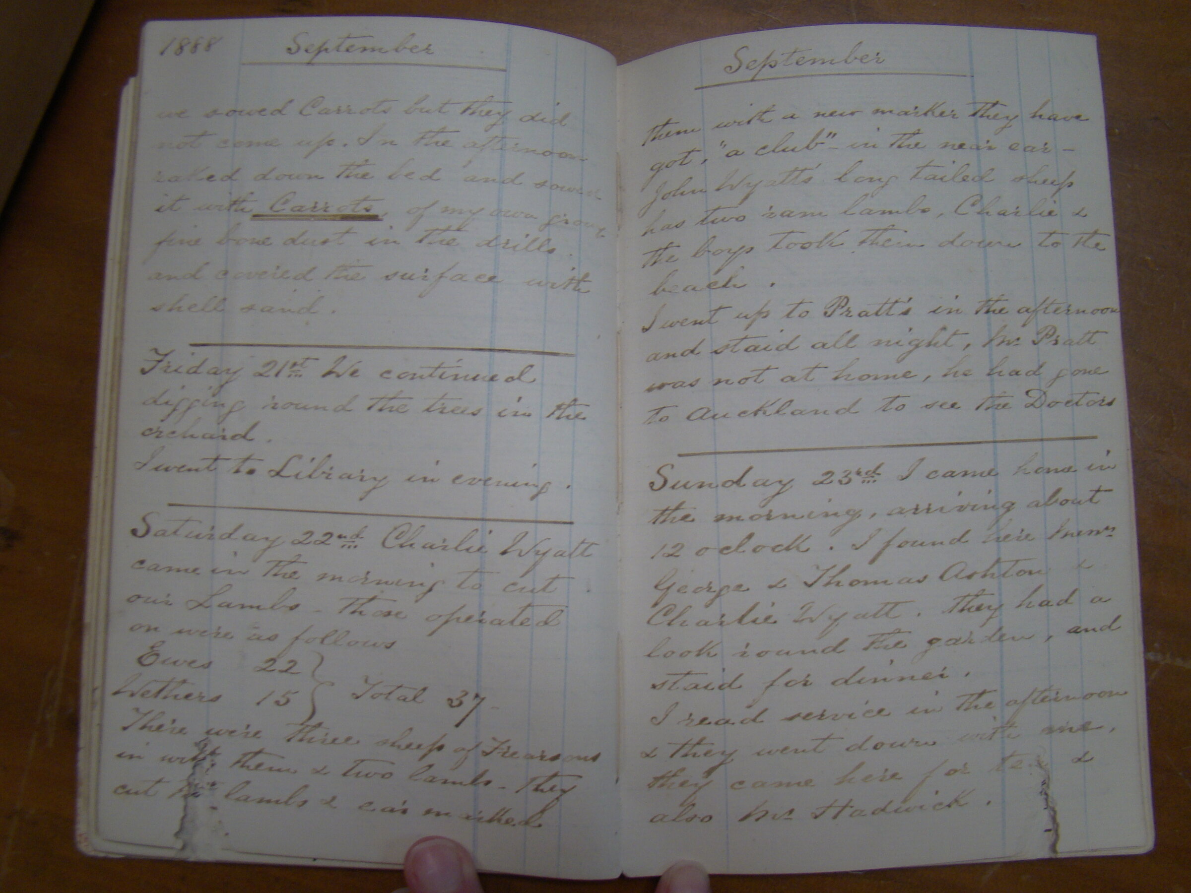 Original CS Clarke diary page