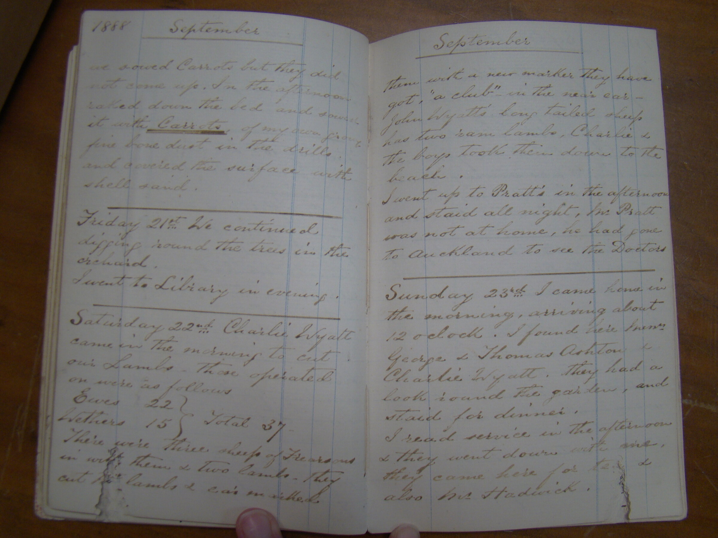 Original CS Clarke diary page
