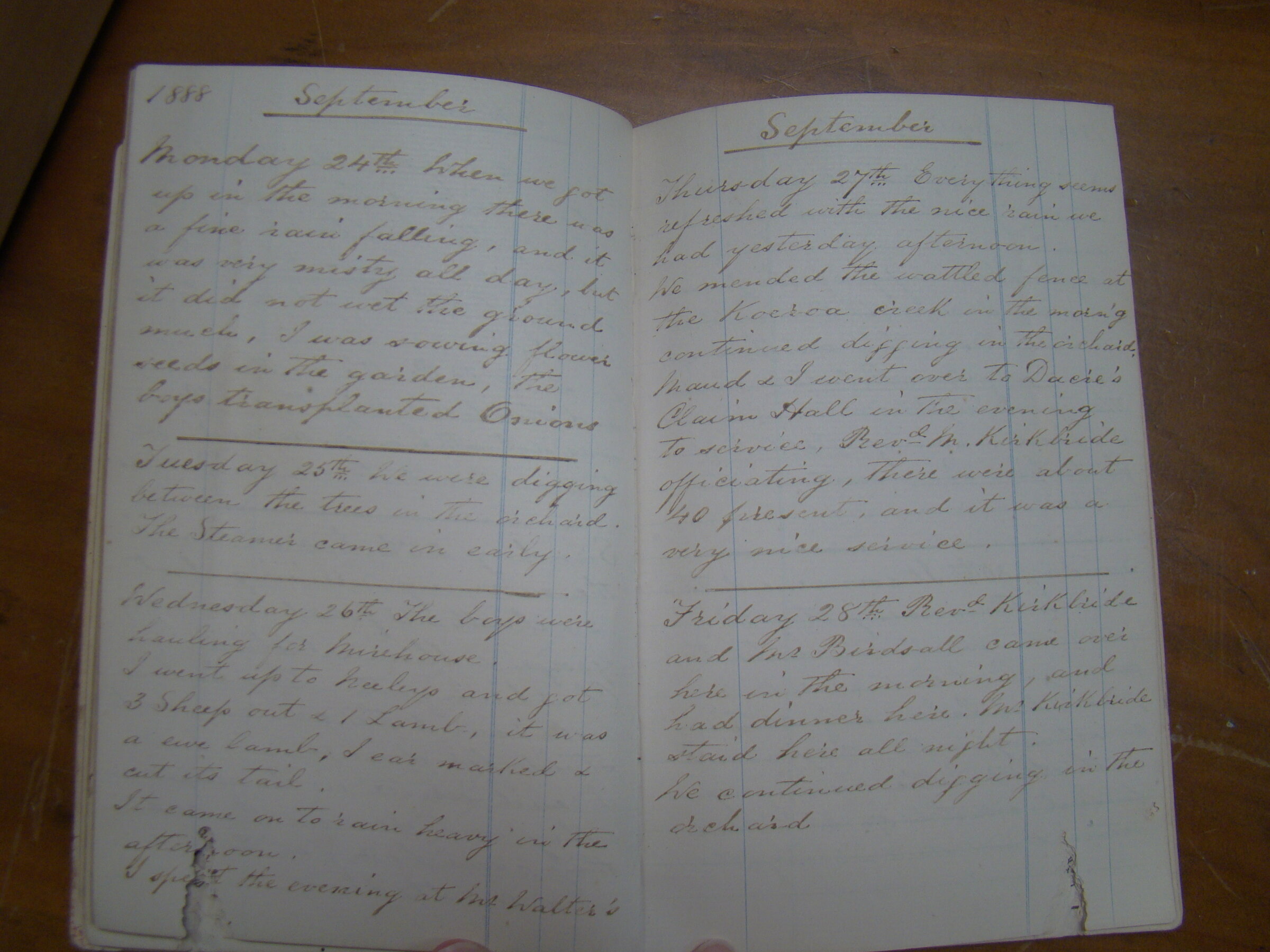 Original CS Clarke diary page