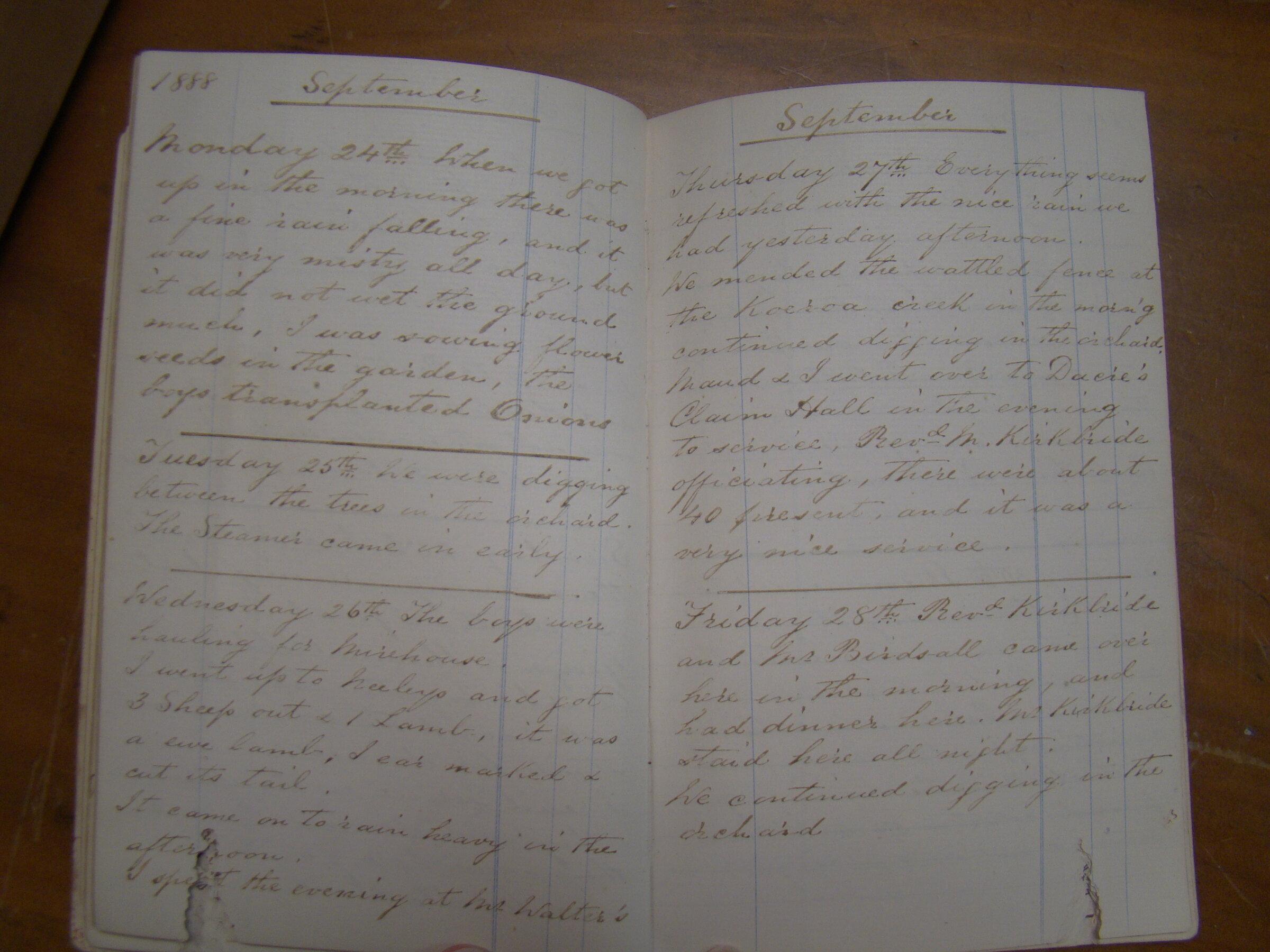 Original CS Clarke diary page