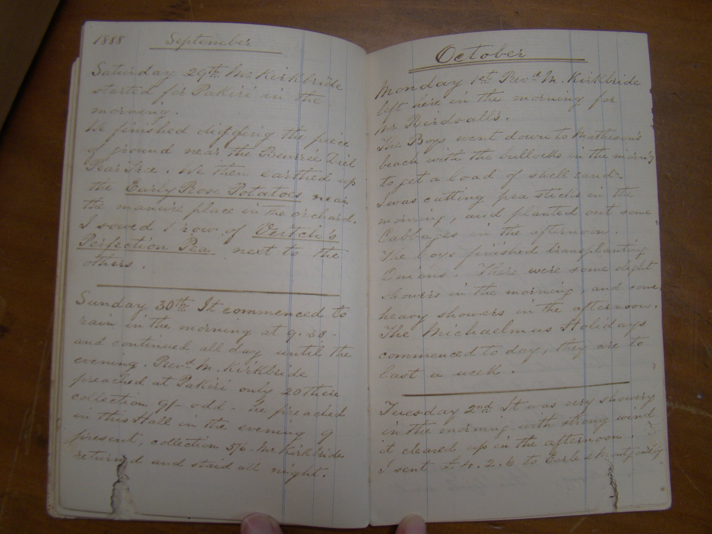 Original CS Clarke diary page
