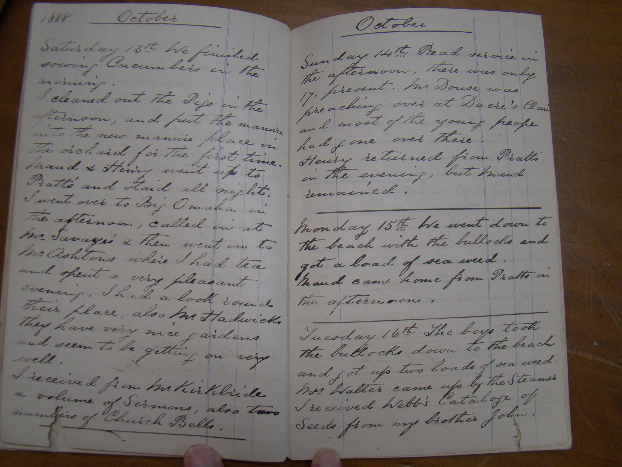 Original CS Clarke diary page