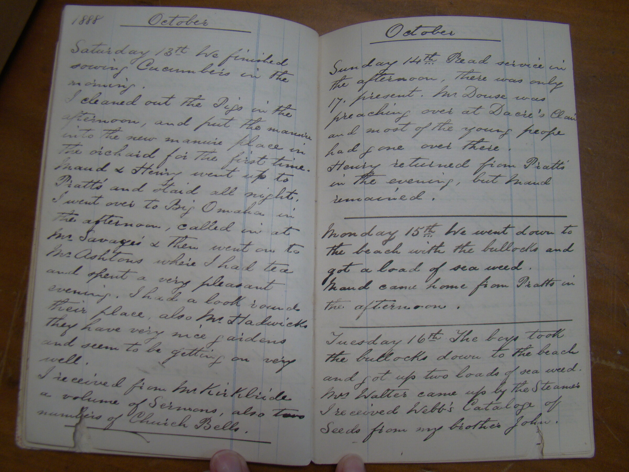 Original CS Clarke diary page