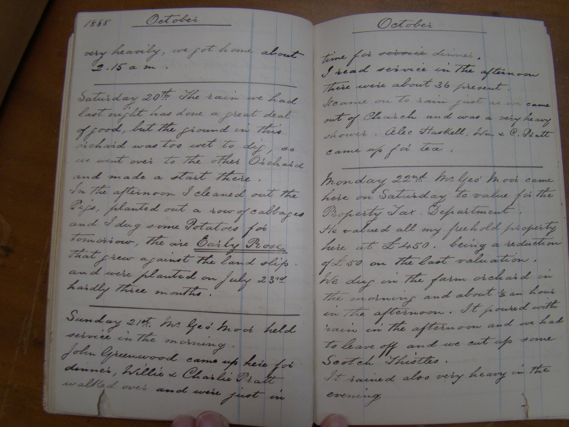 Original CS Clarke diary page