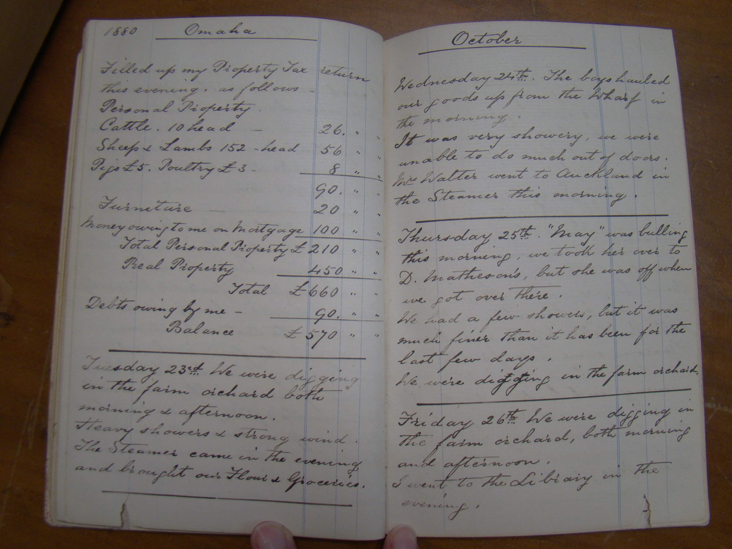 Original CS Clarke diary page