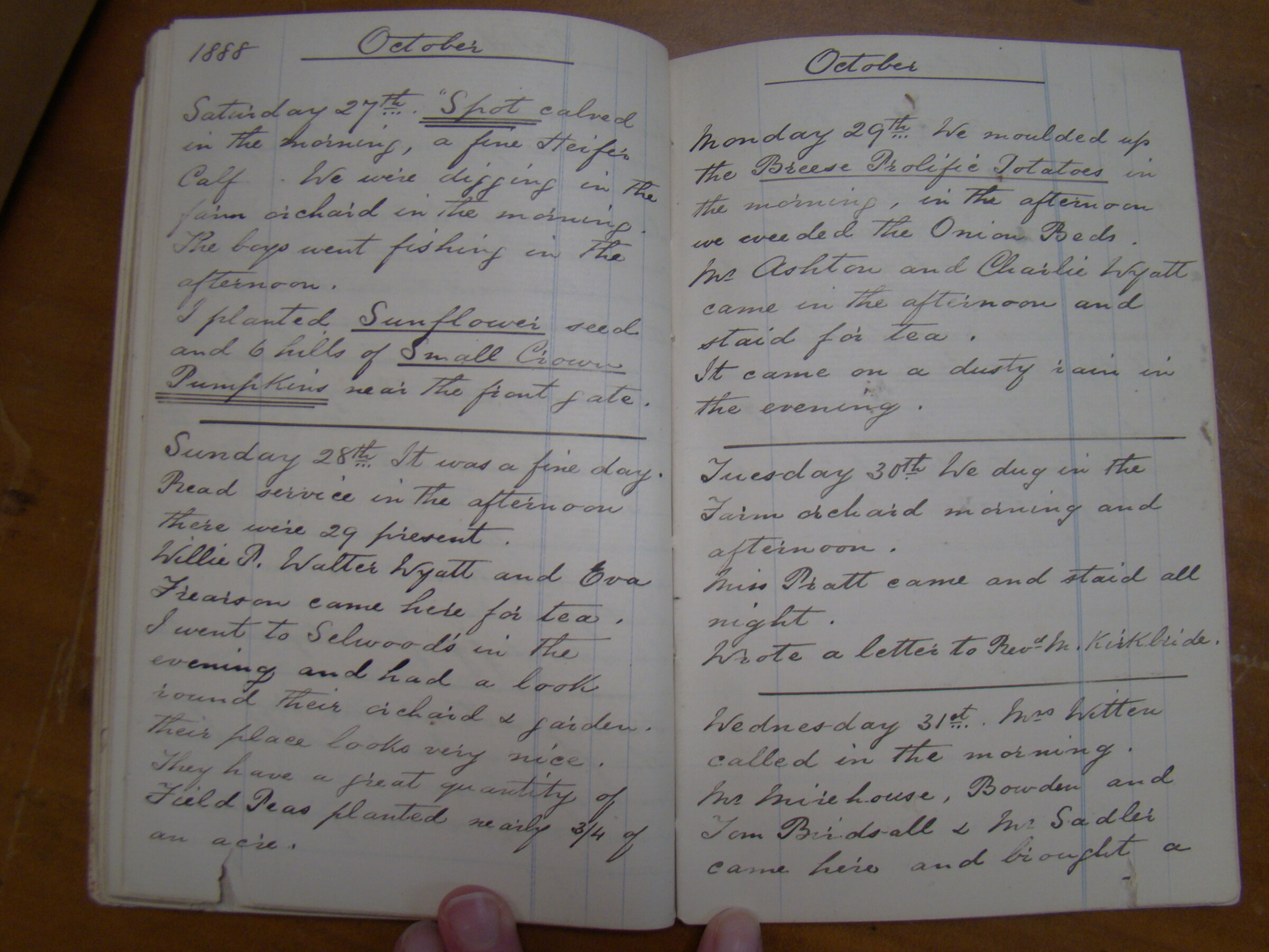 Original CS Clarke diary page