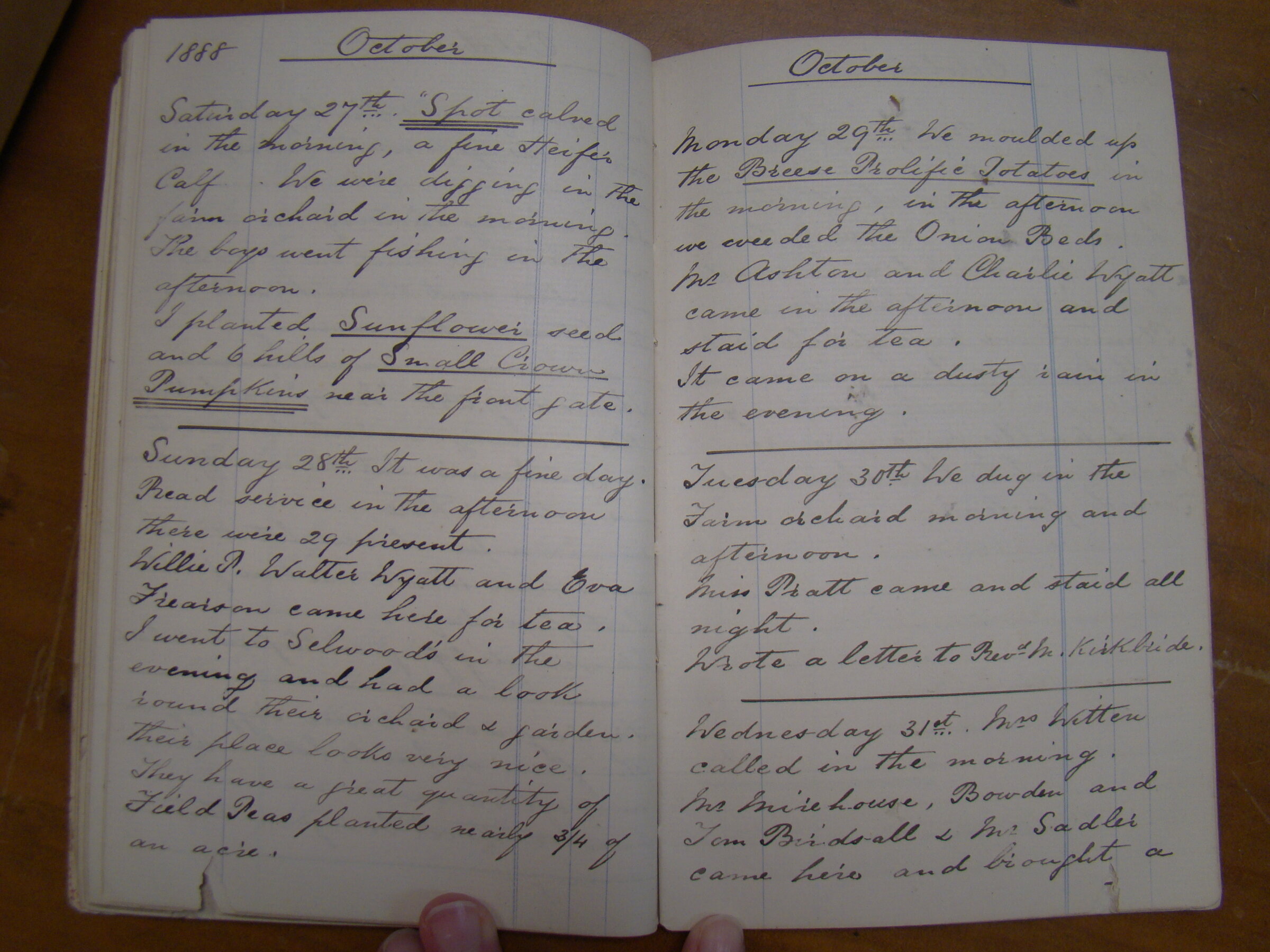 Original CS Clarke diary page