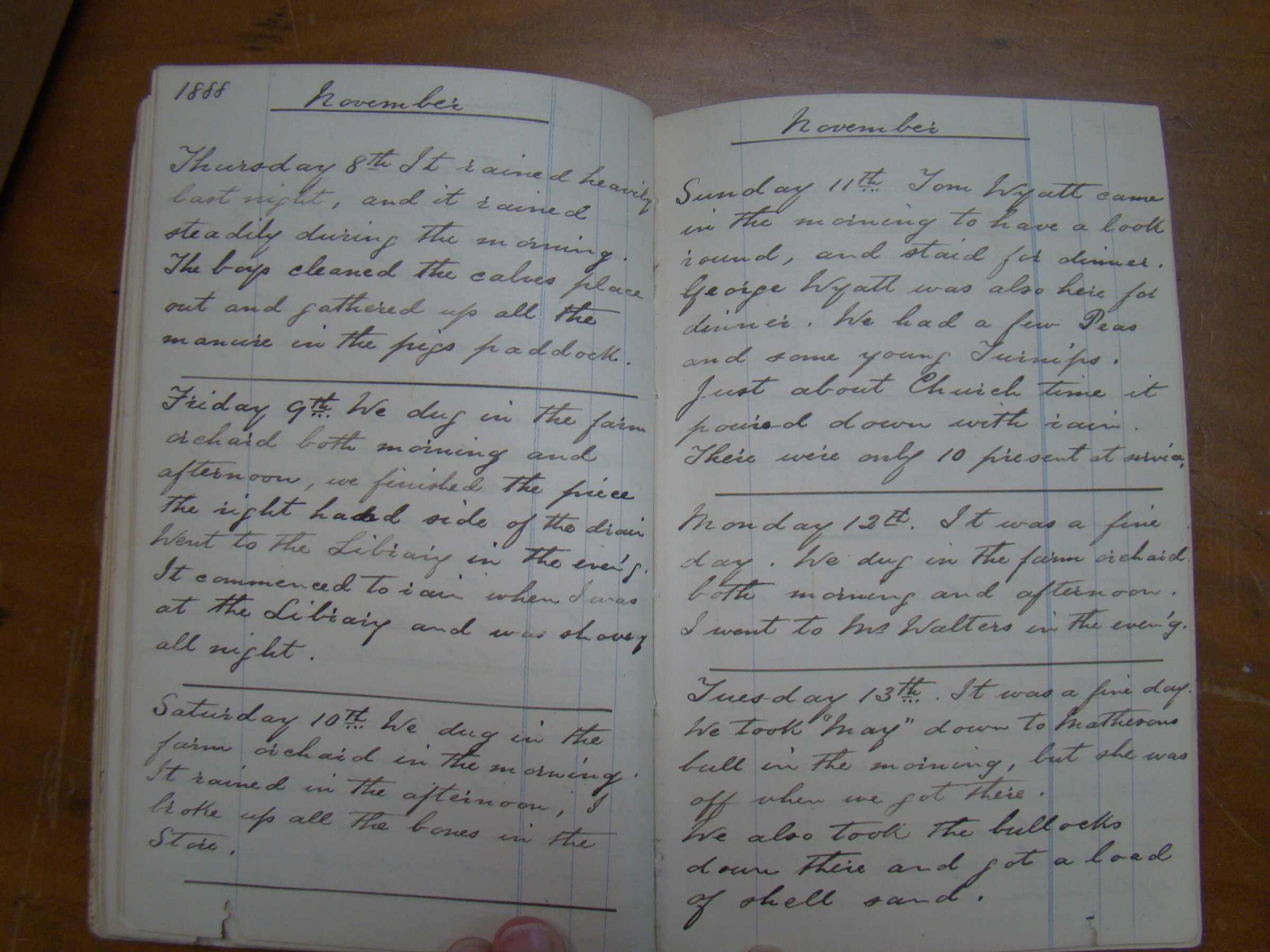 Original CS Clarke diary page