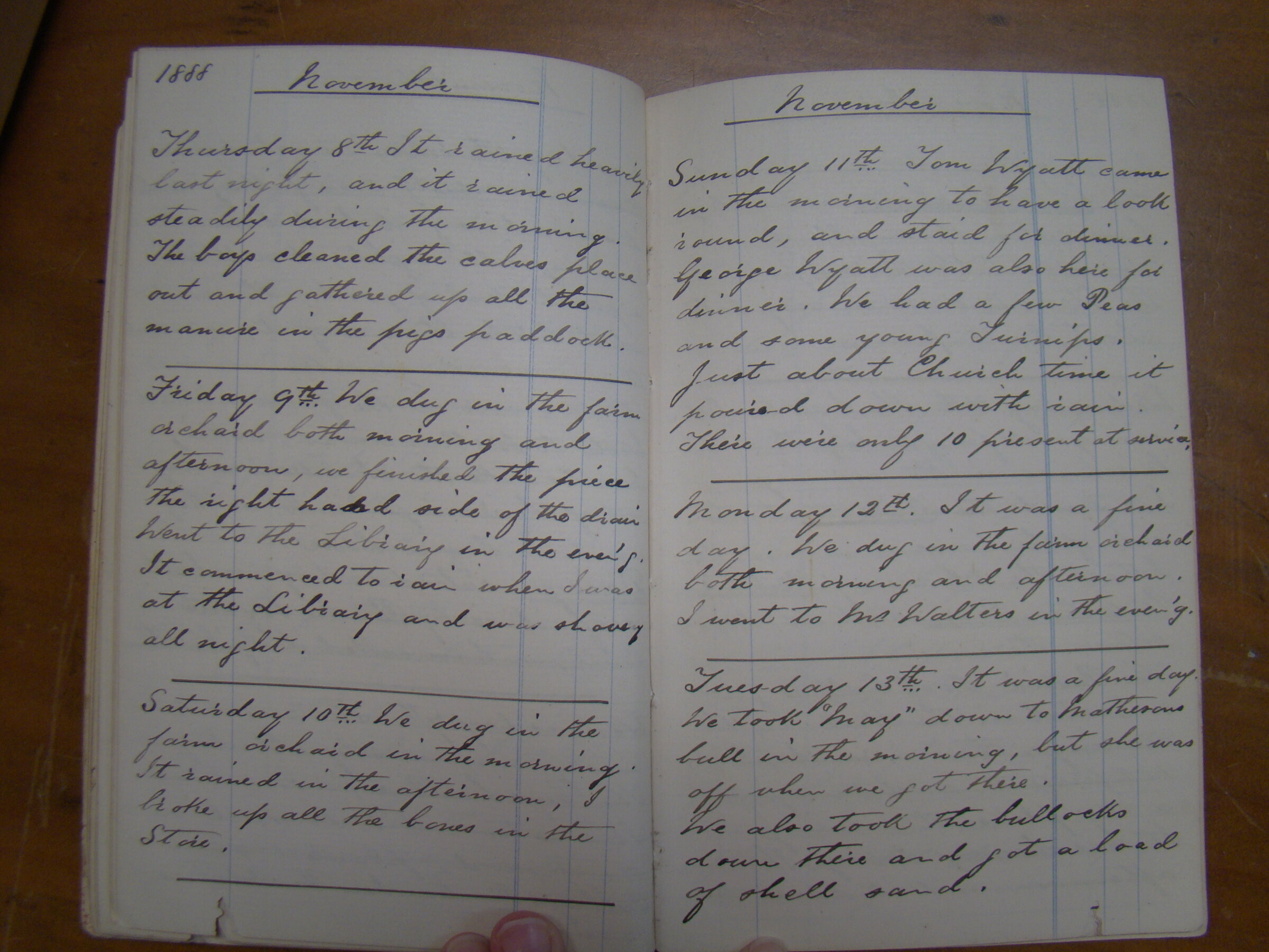 Original CS Clarke diary page