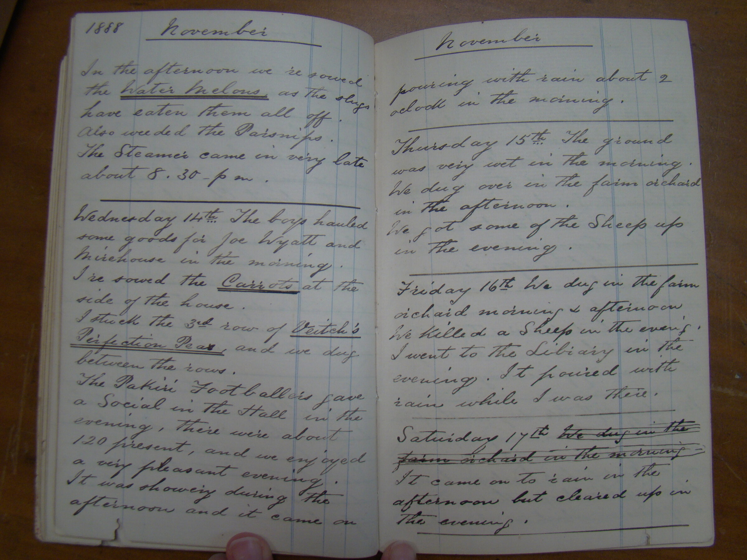 Original CS Clarke diary page