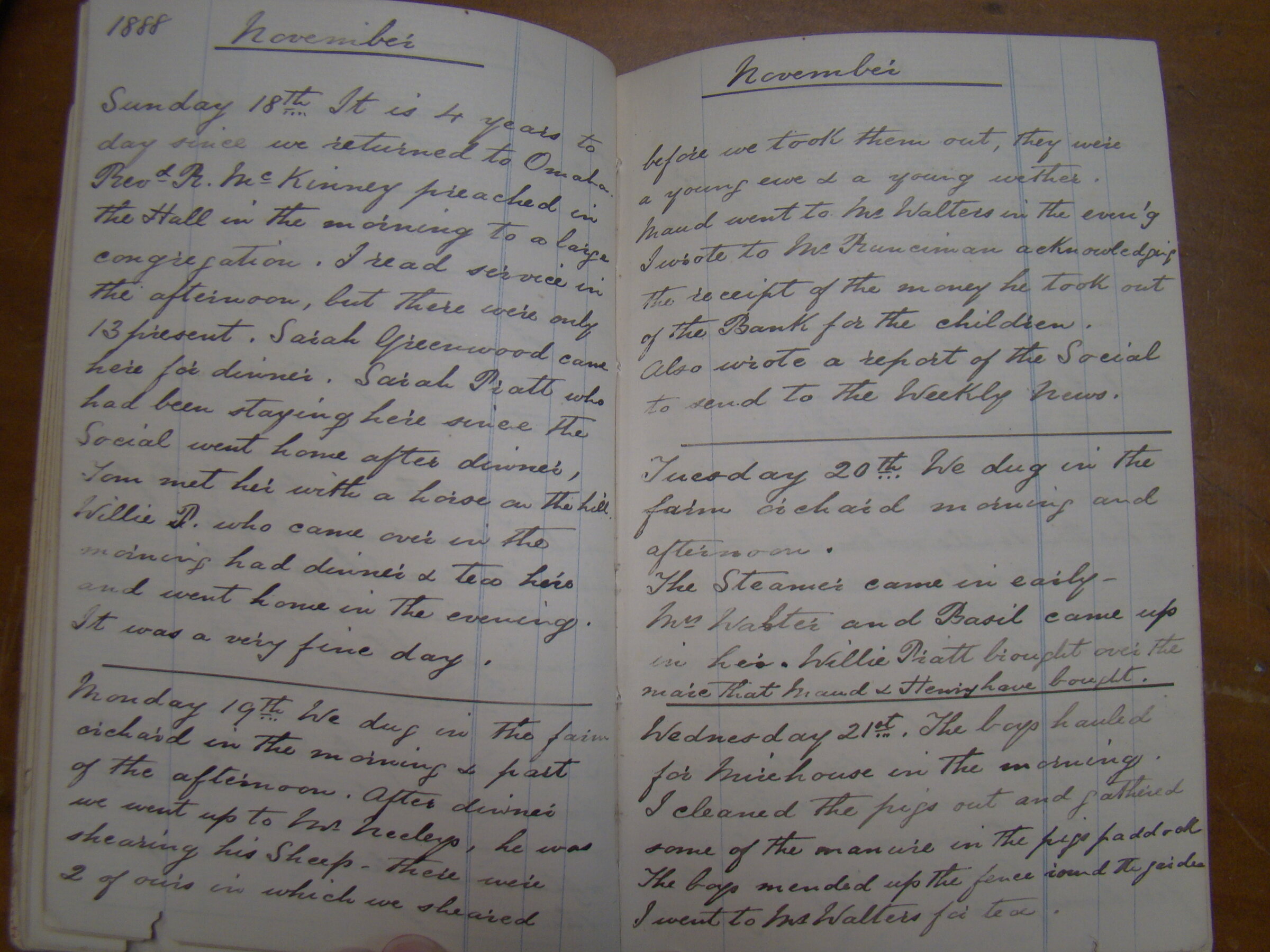 Original CS Clarke diary page